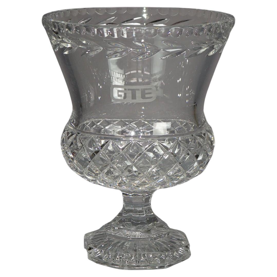 Steuben School Engraved Crystal GTE Trophy Award Cup Vase C1950 For Sale