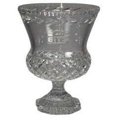 Vintage Steuben School Engraved Crystal GTE Trophy Award Cup Vase C1950