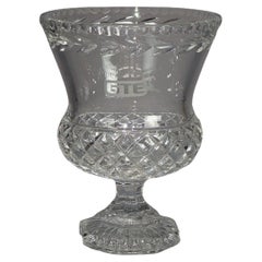 Steuben School, gravierte Kristallvase mit GTE-Trophäen-Preis-Preis-Tasse, C1950