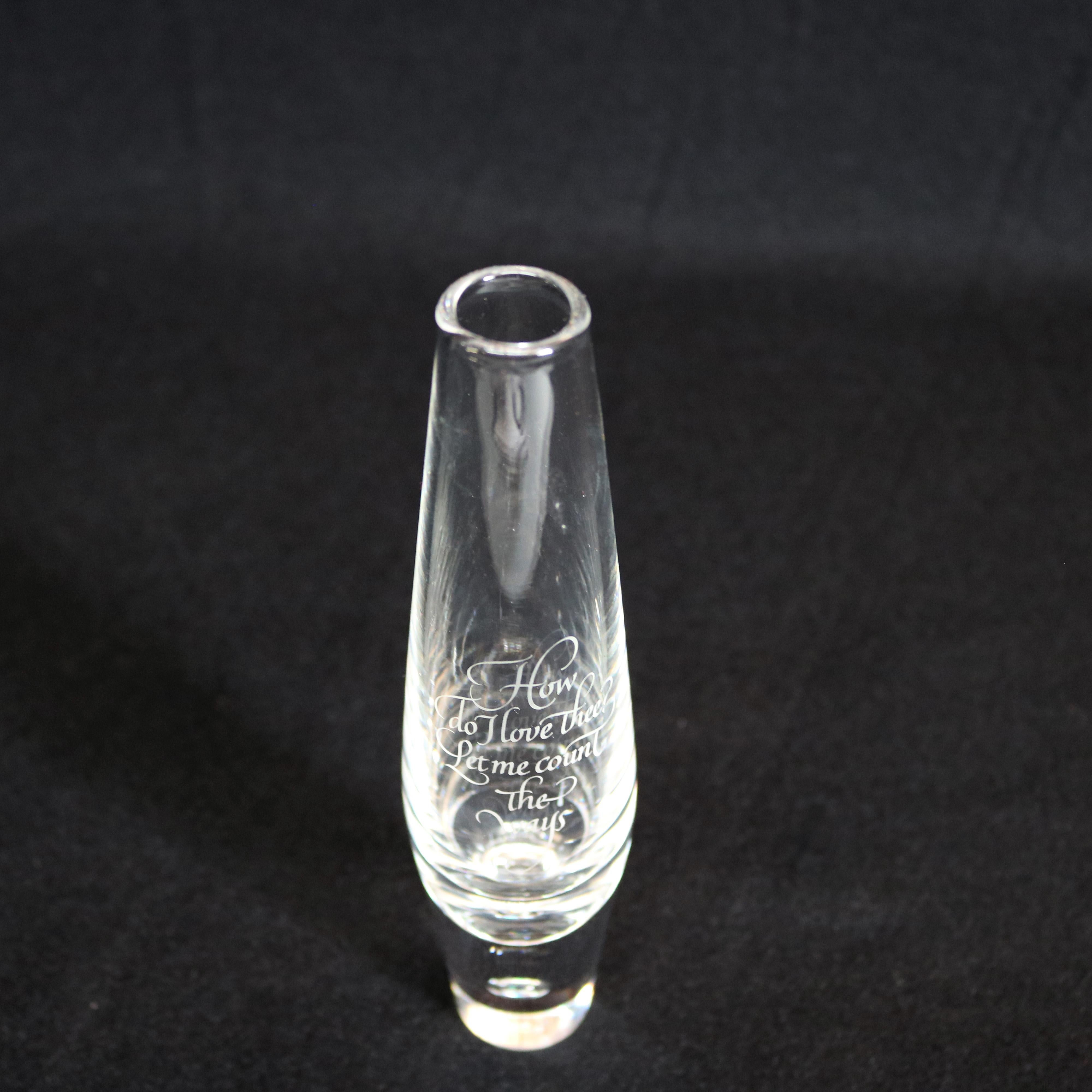 Mid-Century Modern Steuben Signed Art Glass Modernist 
