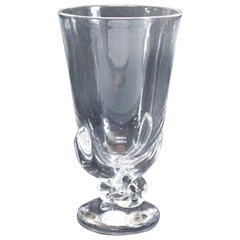 Steuben Signed Art Glass Scroll Footed Bouquet Vase by George Thompson, Signed