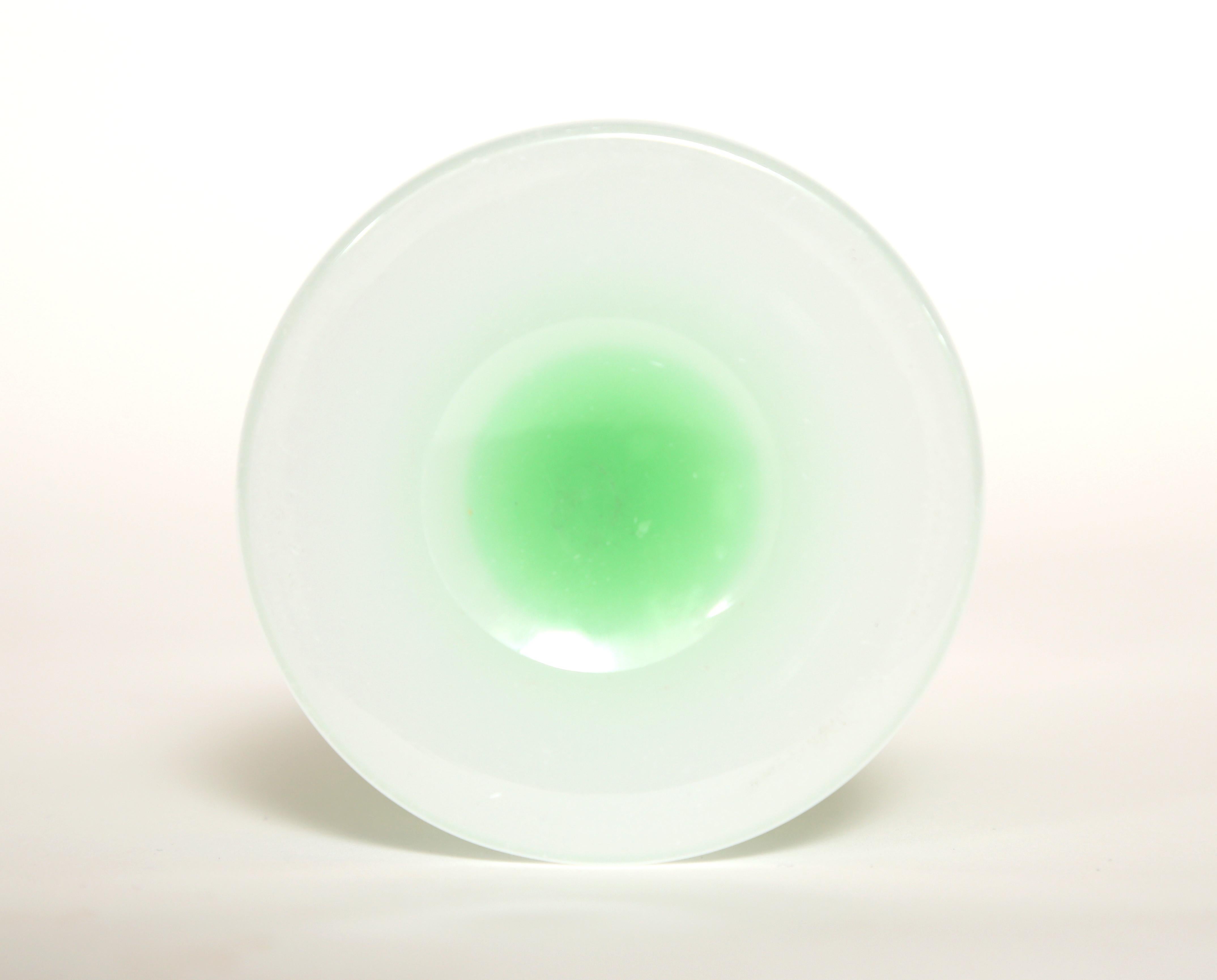 American Jade Green Opaline Stemmed Glass/Goblet by Steuben/Stevens & Williams 