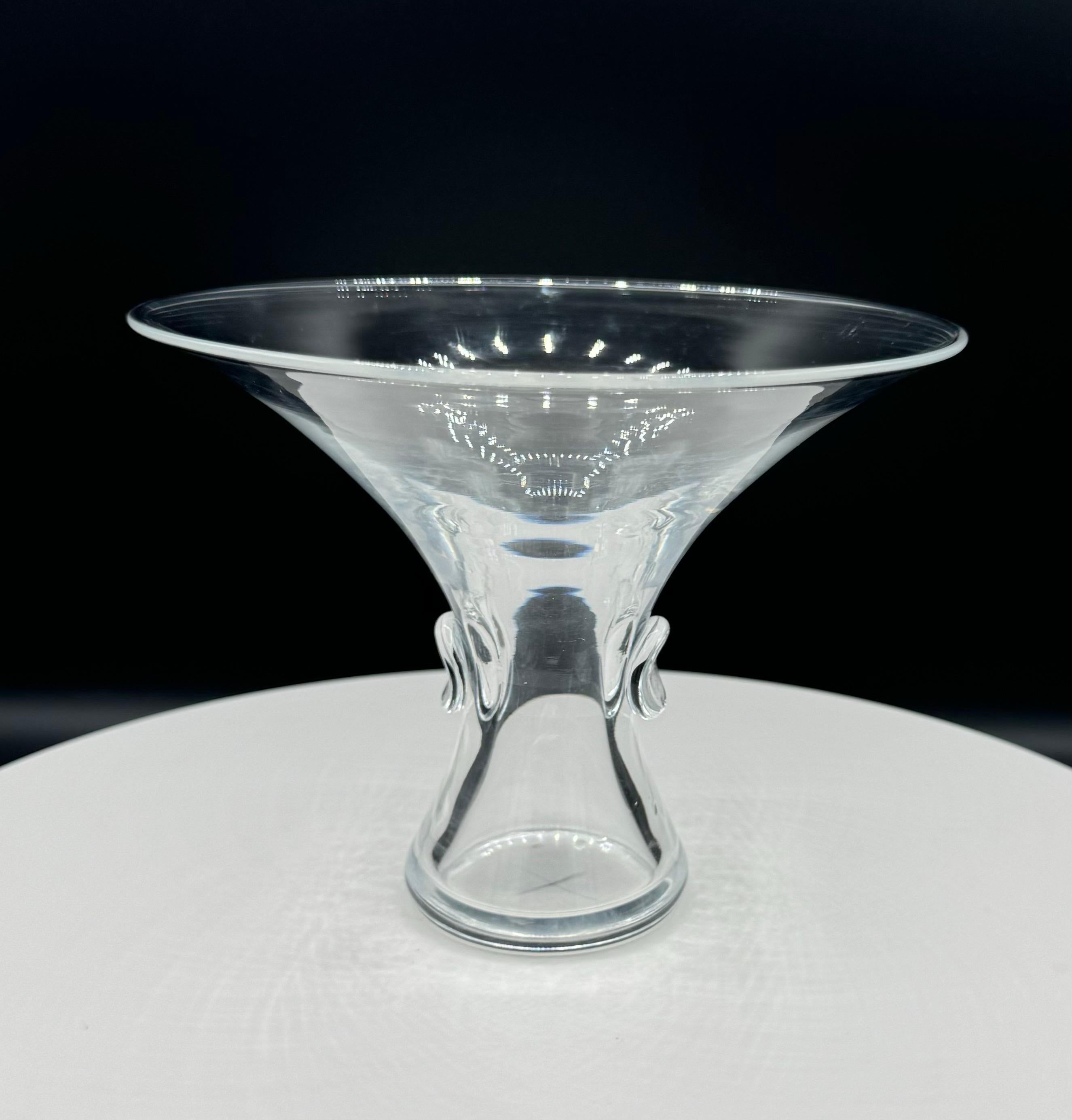 Mid-Century Modern Steuben Thumbprint Bowl Series by George Thompson For Sale
