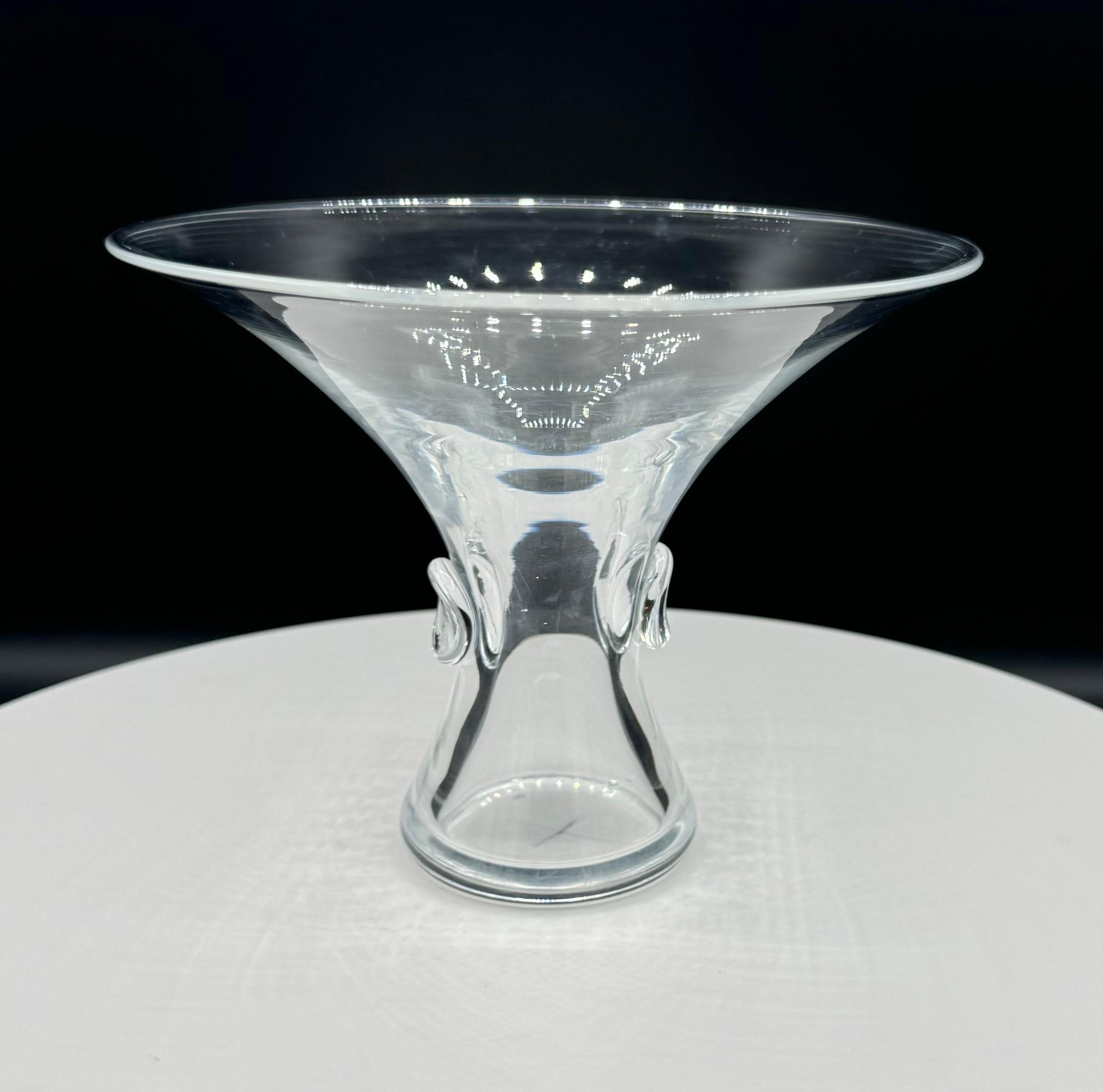 American Steuben Thumbprint Bowl Series by George Thompson For Sale