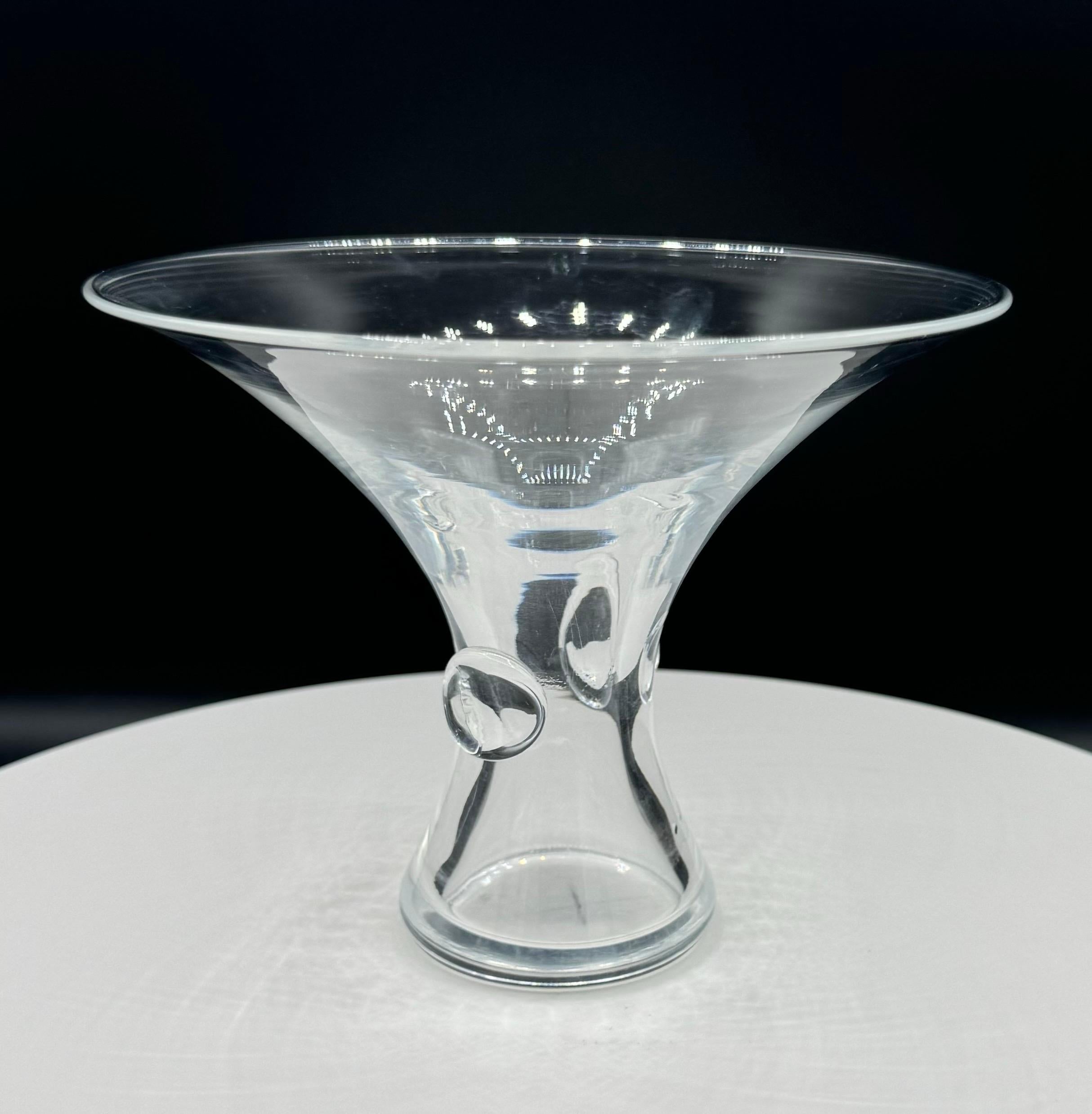 Steuben Thumbprint Bowl Series by George Thompson In Good Condition For Sale In Huntington, NY
