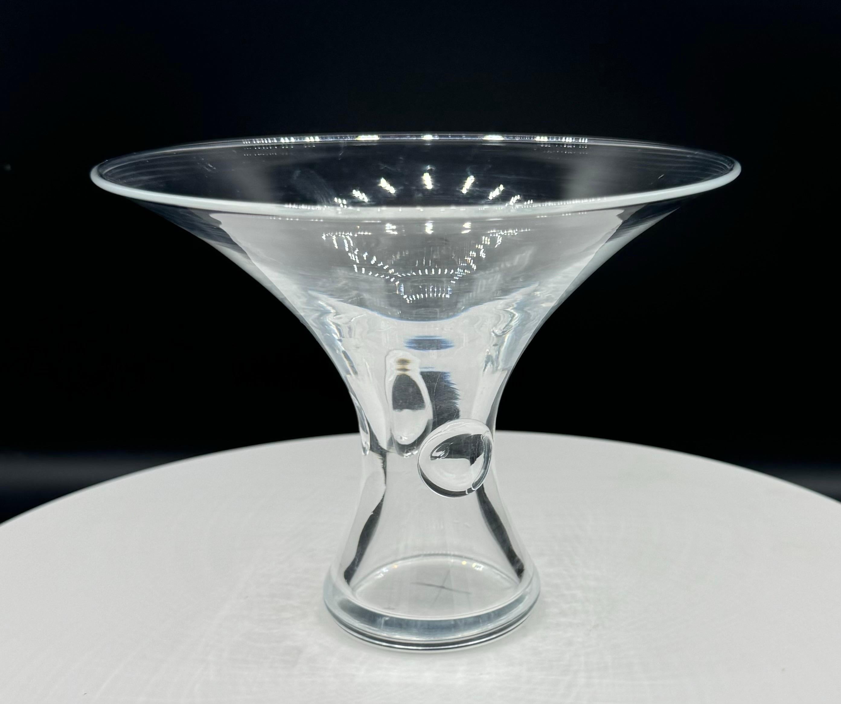 Art Glass Steuben Thumbprint Bowl Series by George Thompson For Sale