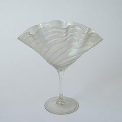 Steuben Verre de Soie Glass Fan Vase, Corning, New York 1925