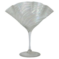 Steuben Verre de Soie Glass Fan Vase, Corning, New York 1925