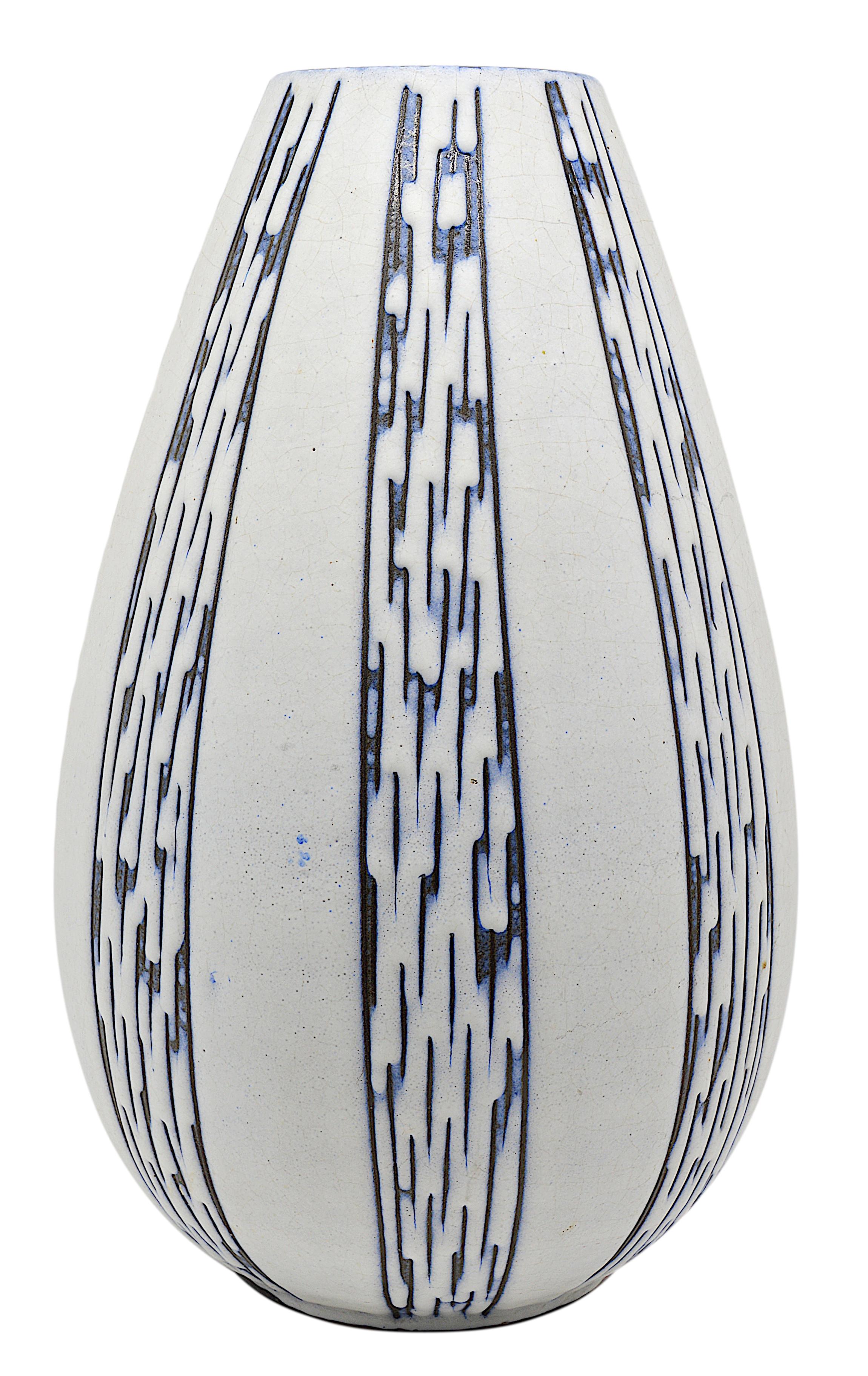 Mid-Century moderno Vaso da terra in gres Art Déco Steuler, 1930-1940, forse lampada in vendita