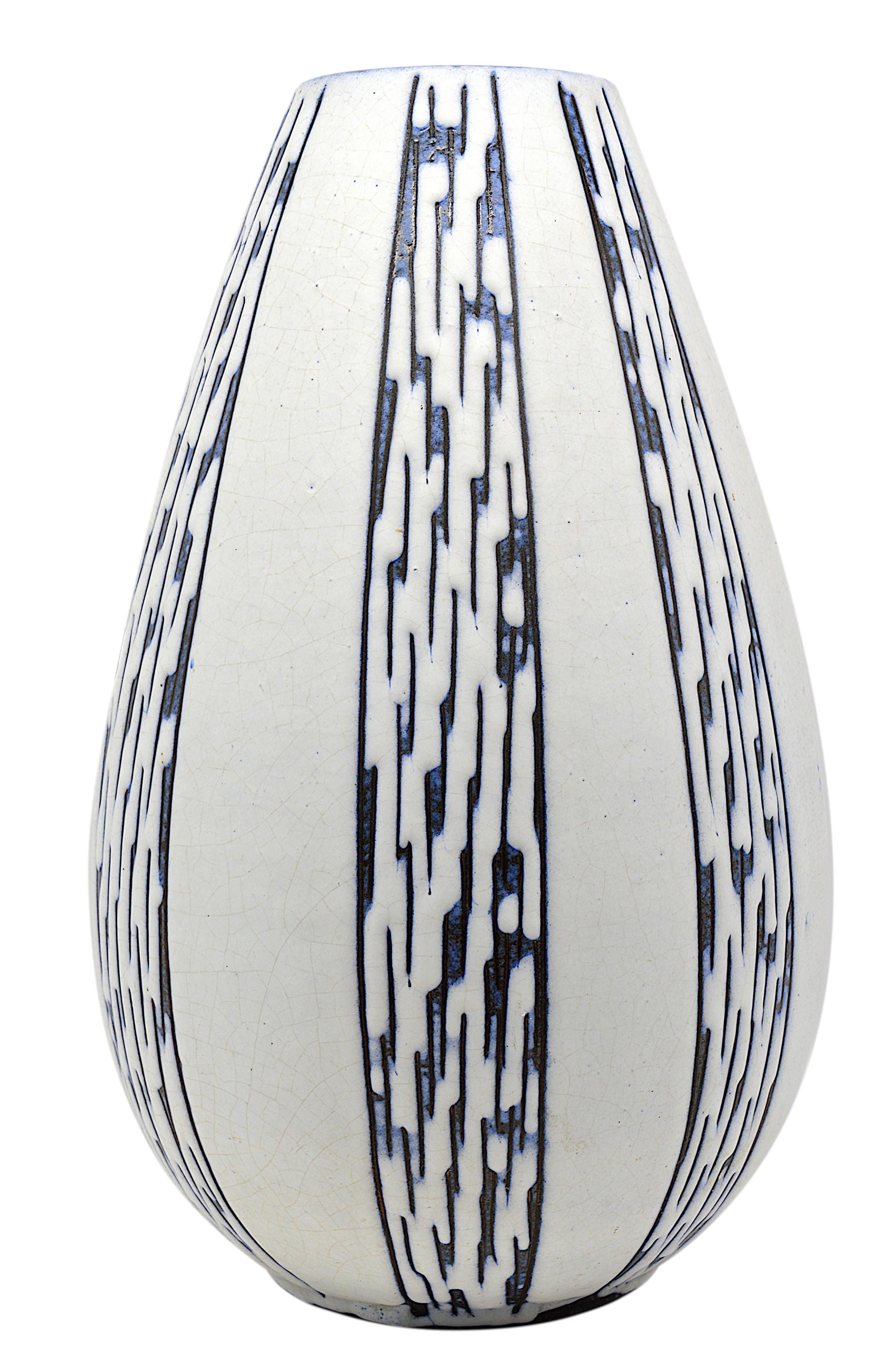 Tedesco Vaso da terra in gres Art Déco Steuler, 1930-1940, forse lampada in vendita
