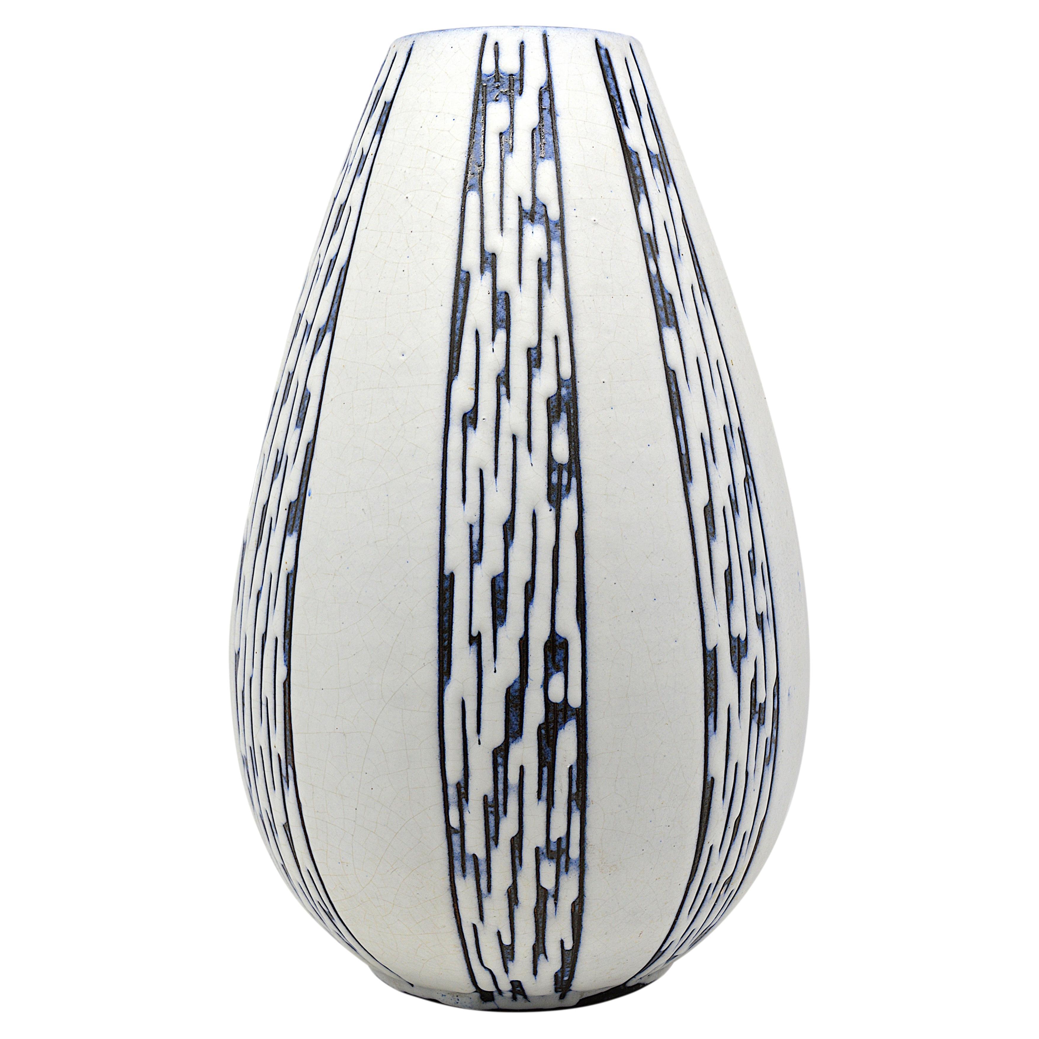 Steuler Huge Art Deco Stoneware Floor Vase, Germany, 1930s, Lamp Base For Sale