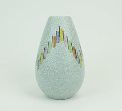 Steuler VASE en céramique Modernity 1950s drip glaze coloré