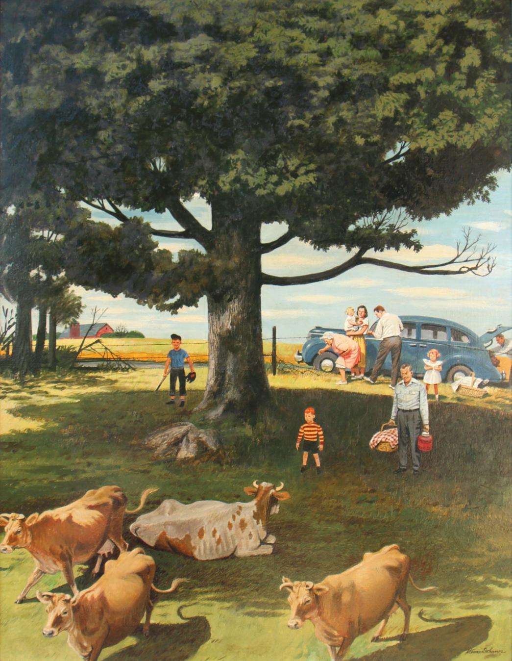 Shoo the Moos, couverture du Saturday Evening Post