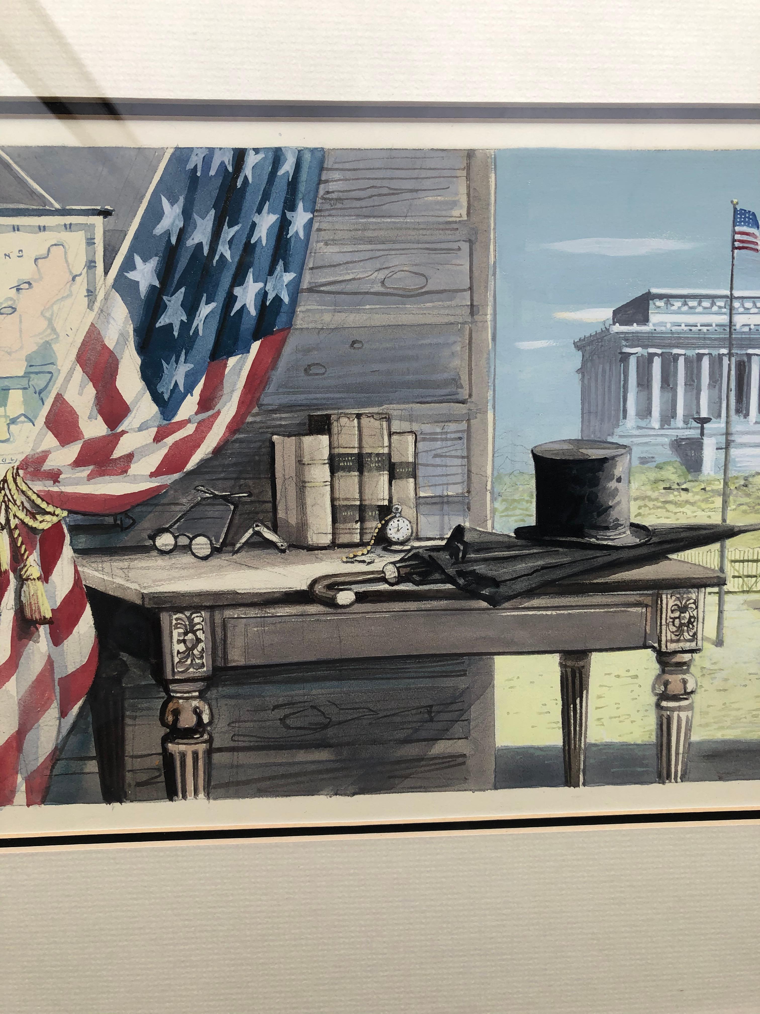 Stevan Dohanos: 1907-1994. Very important American painter and illustrator. He has auction record over $200,000 just 2 months ago. He has sold for much more through galleries. This homage to unquestionably our greatest President could not be more