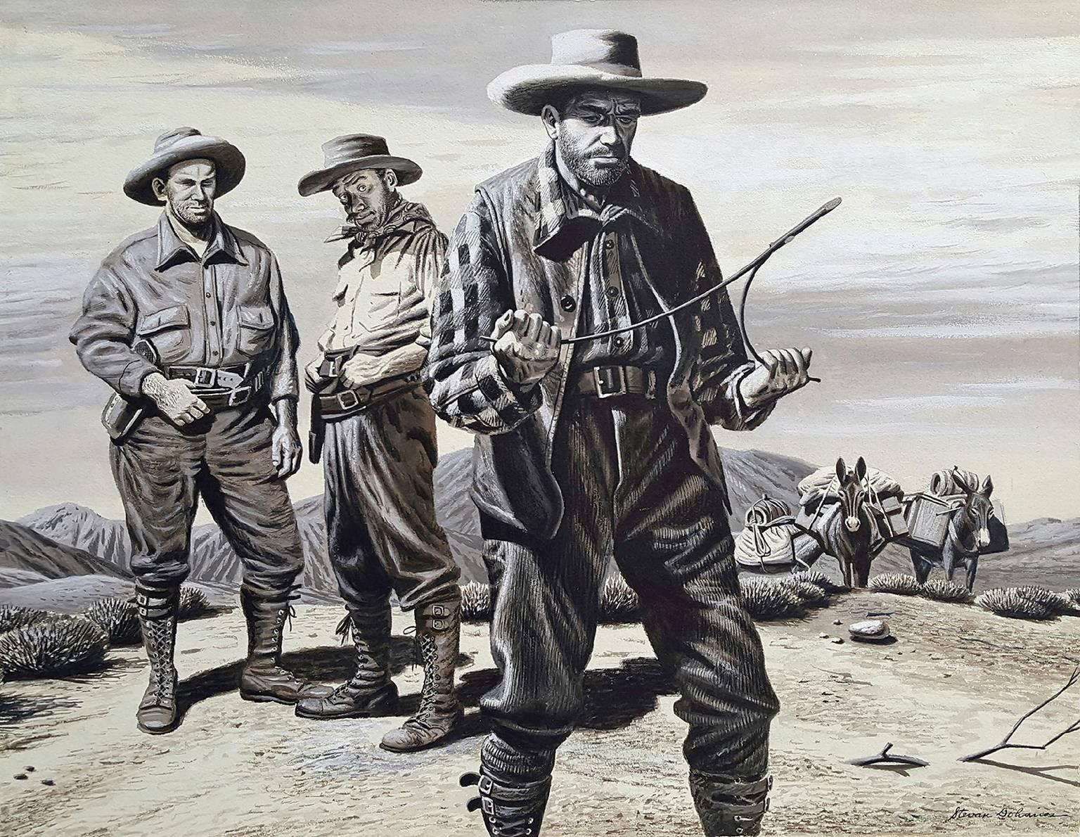 Stevan Dohanos Figurative Painting - Water Hunters ( Cowboys in the Old West )