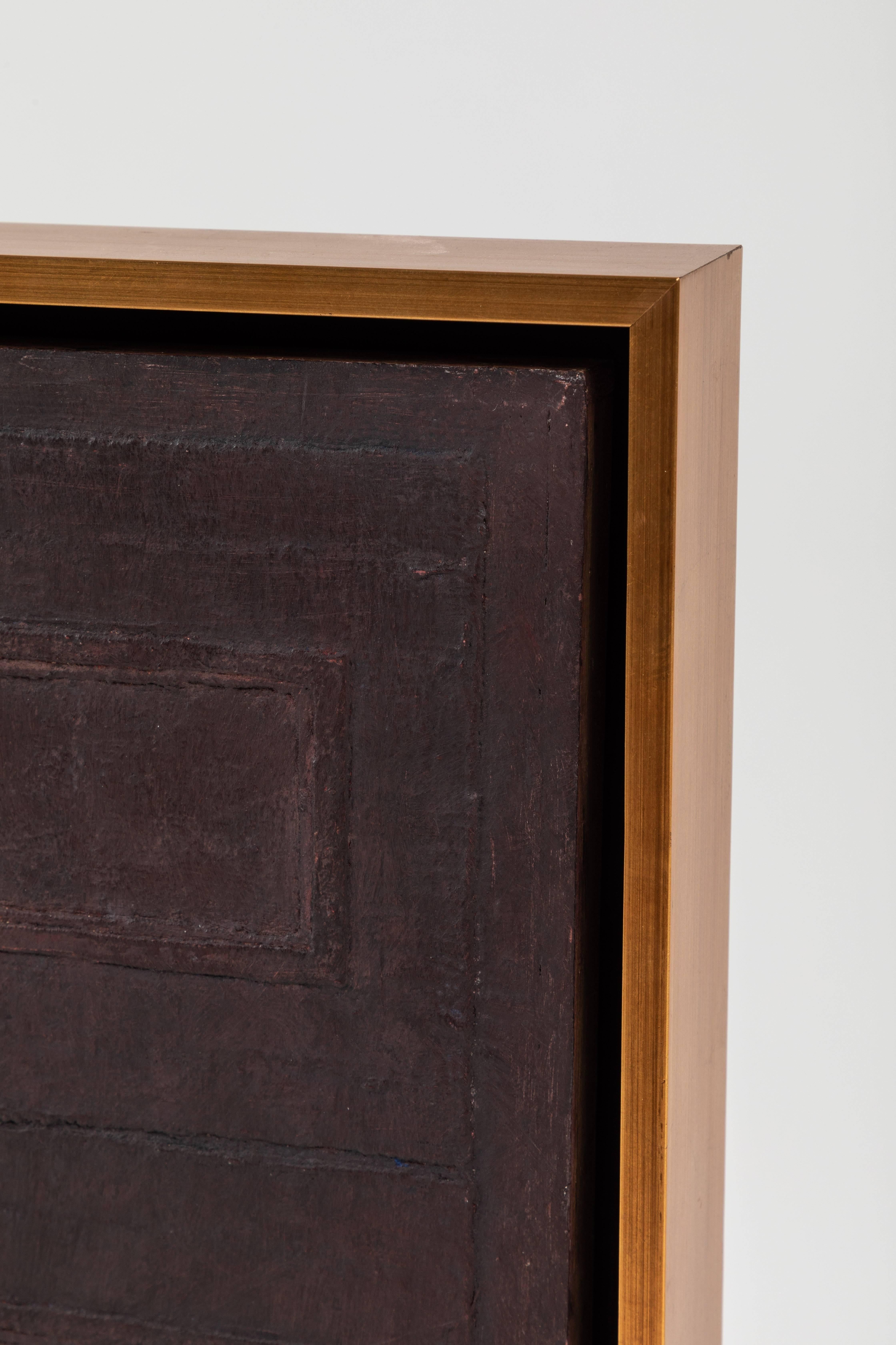 Peinture à l'huile abstraite moderne encadrée de Stevan Kissel en vente 3