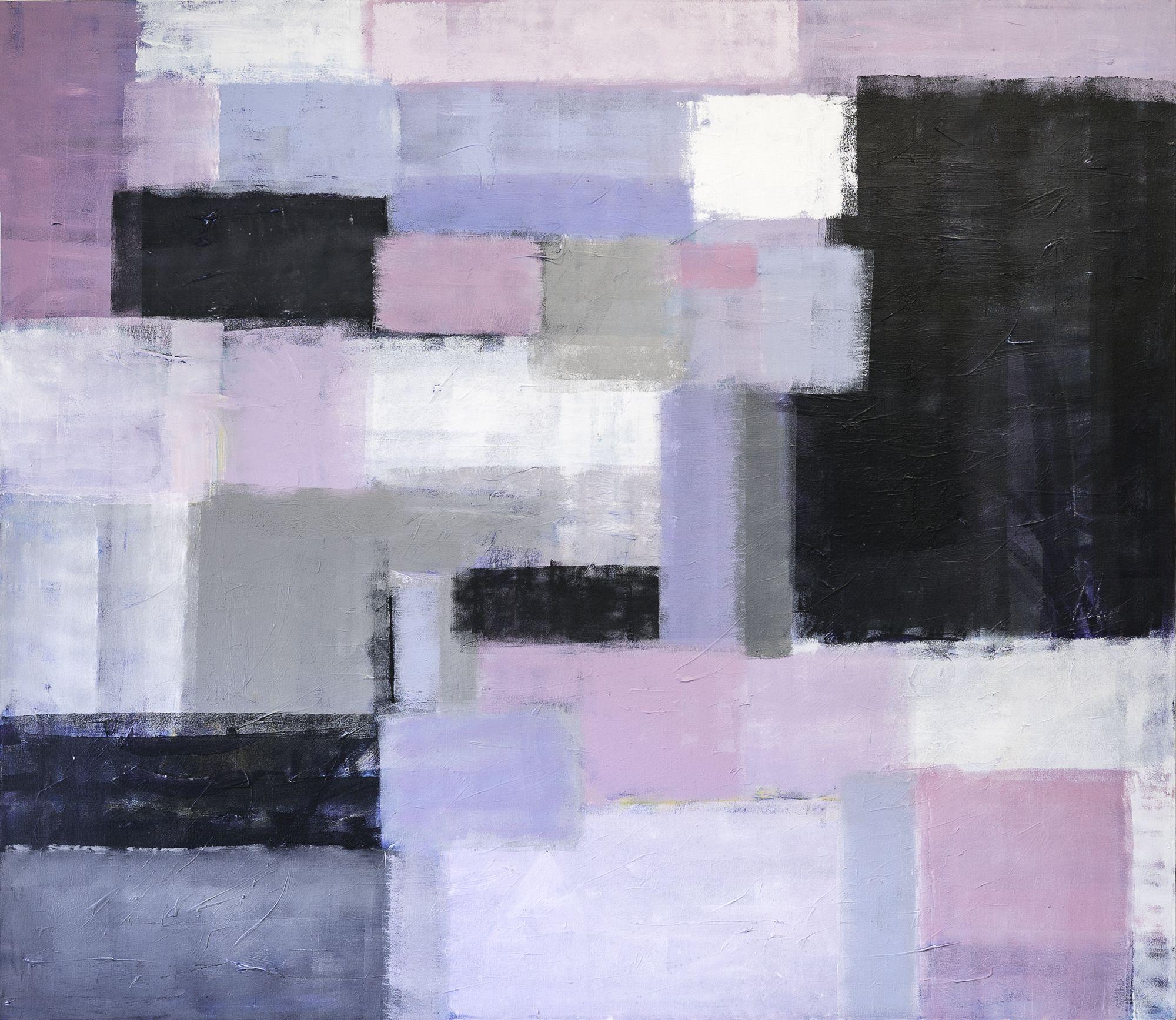 Líneas Borrosas Abstracto Grande - # 1, Pintura, Acrílico sobre lienzo - Painting de Steve Alderton