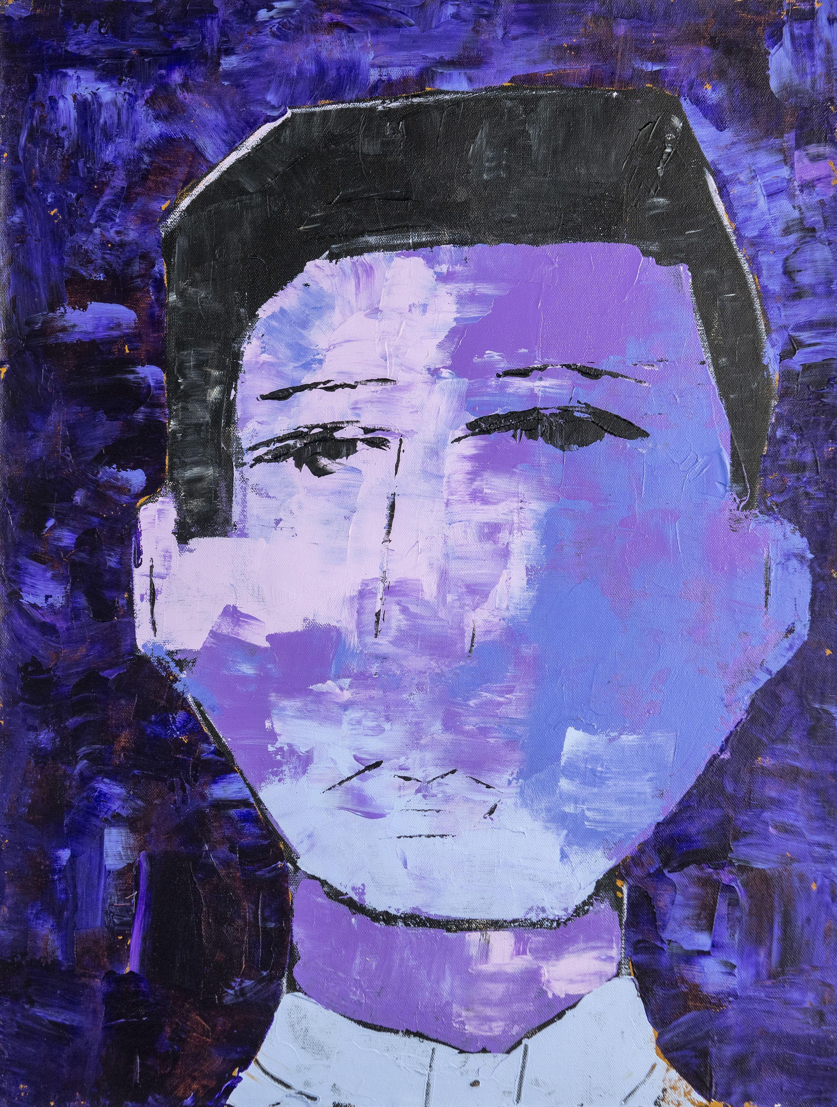 Portrait de Marrakech n° 31, peinture, acrylique sur toile - Painting de Steve Alderton