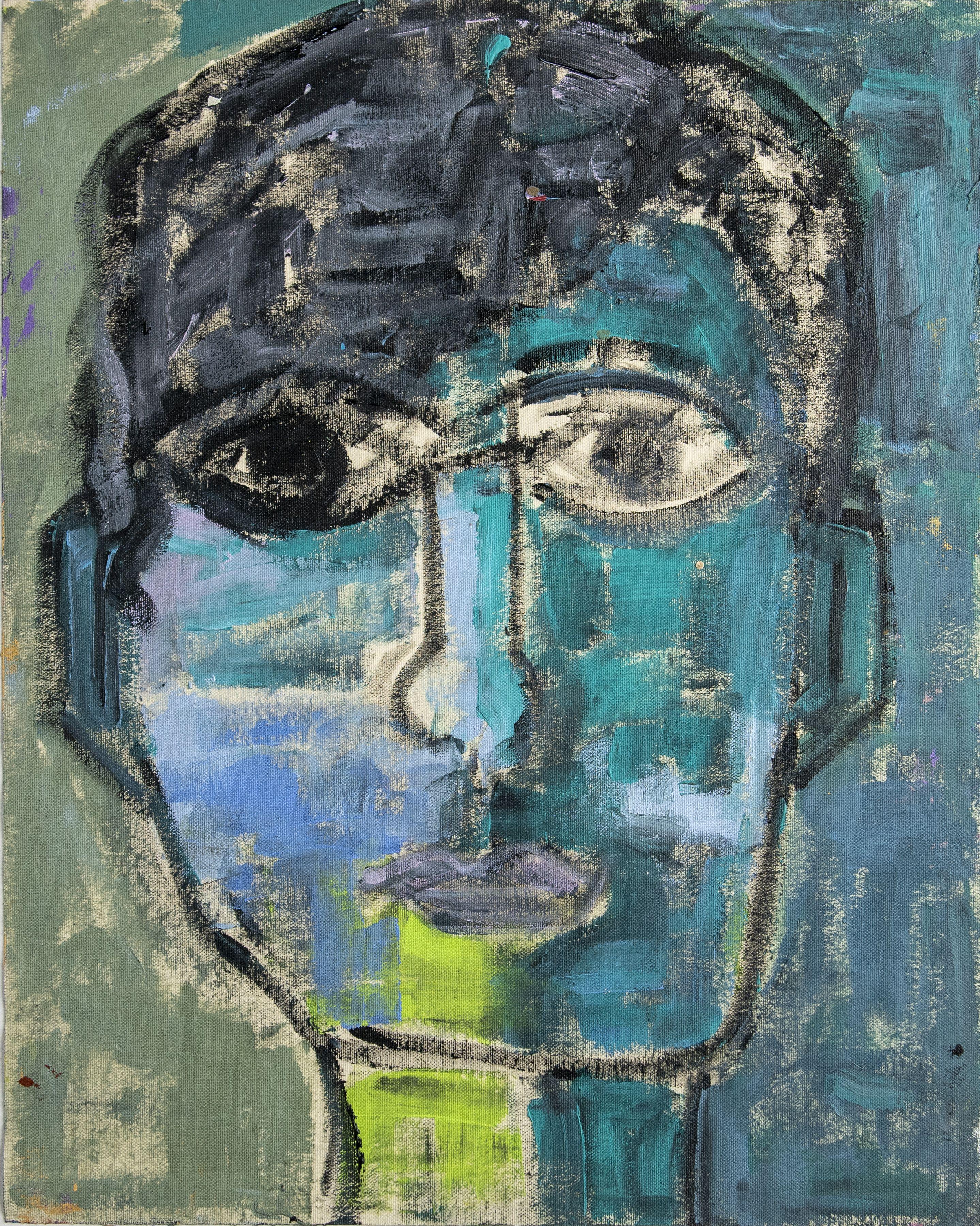 Pablo, Pintura, Acrílico sobre lienzo - Painting de Steve Alderton