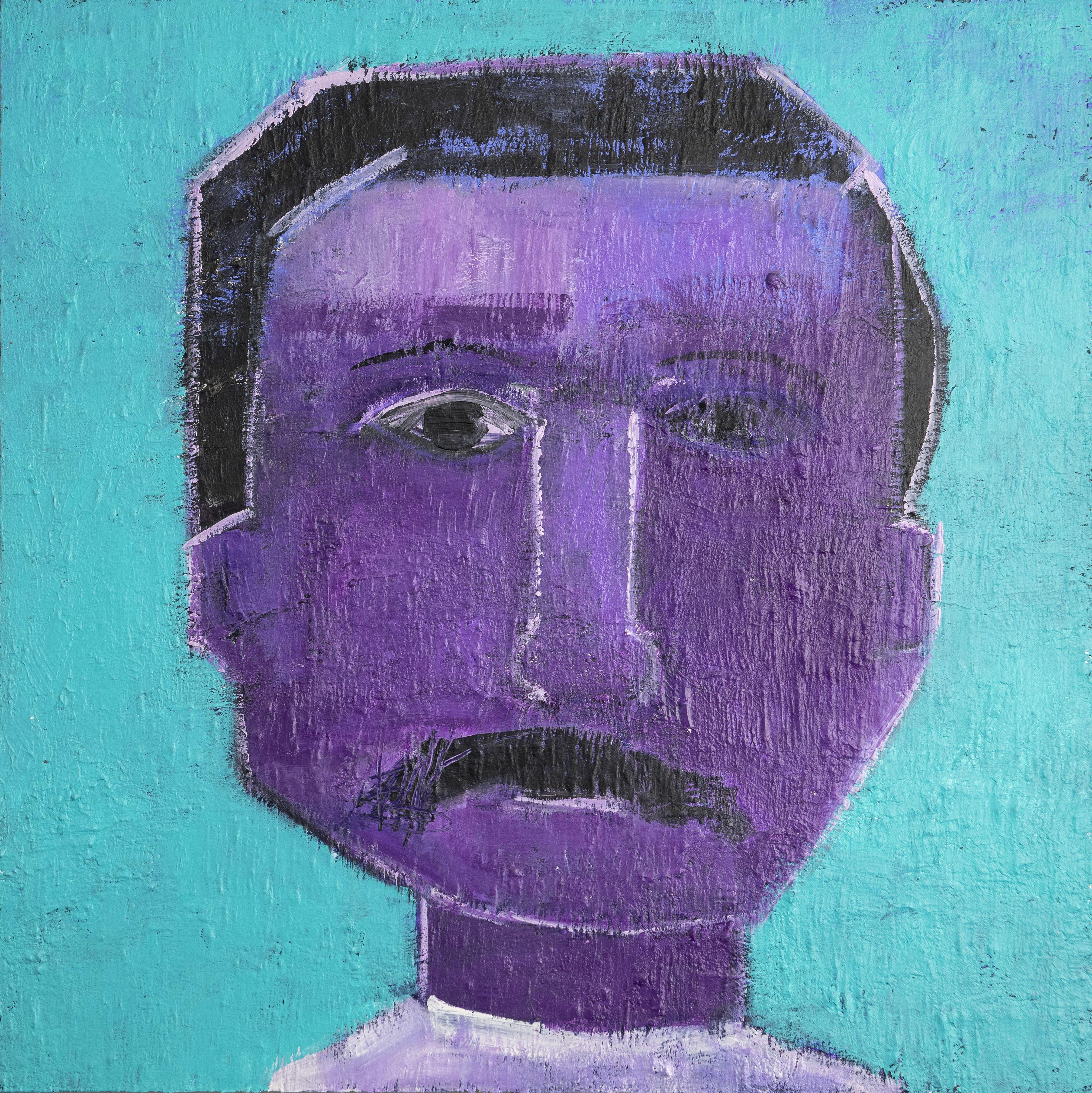 Pariser Porträts – Arturo, Gemälde, Acryl auf Leinwand – Painting von Steve Alderton