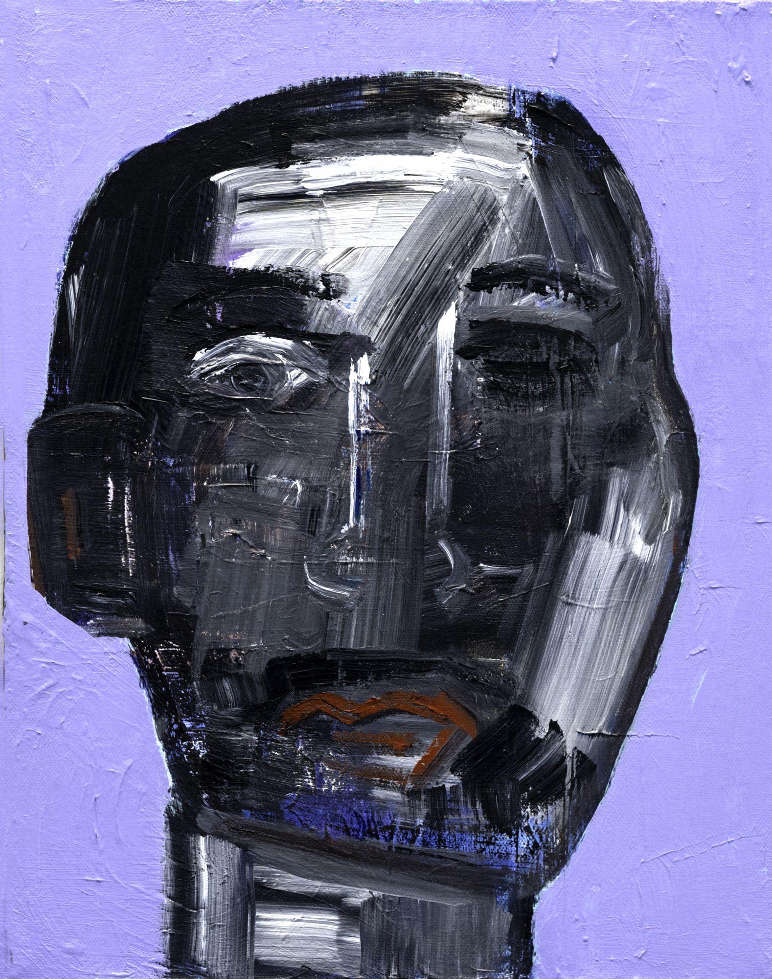 Paris Portraits: Hugo, Painting, Acrylic on Canvas