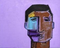 Paris Portraits: Rene, Painting, Acrylic on MDF Panel