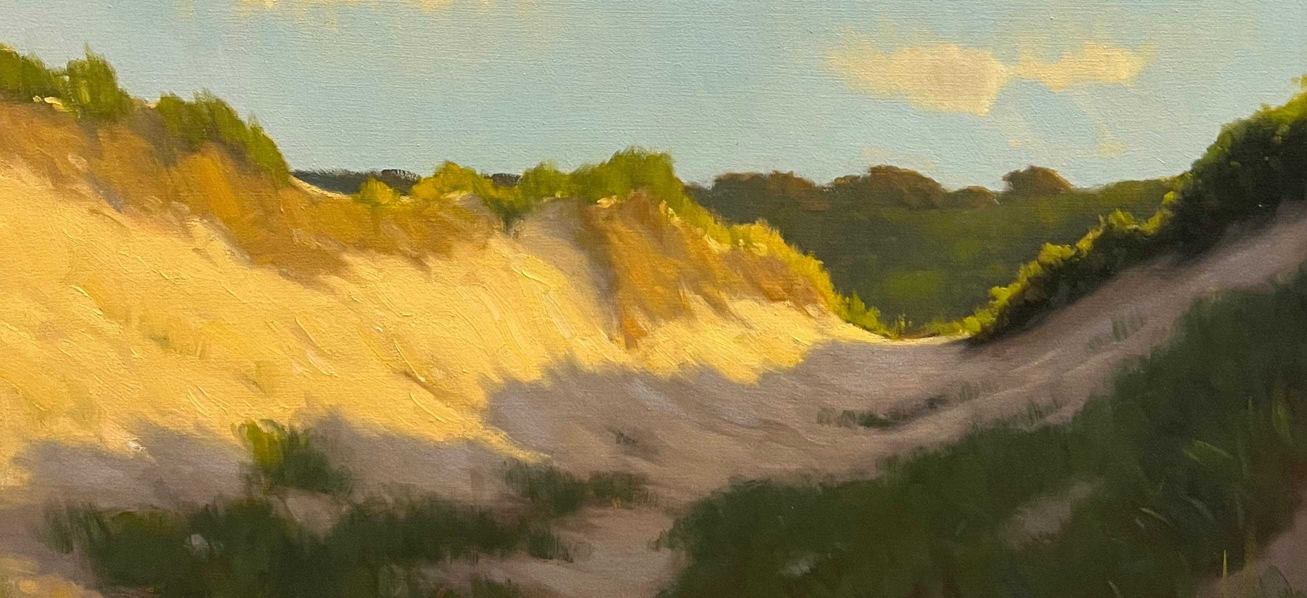 Plein Aire Provincetown RACE POINT Dunes Paintings LIGHT N SHADOW Gallery Label en vente 3