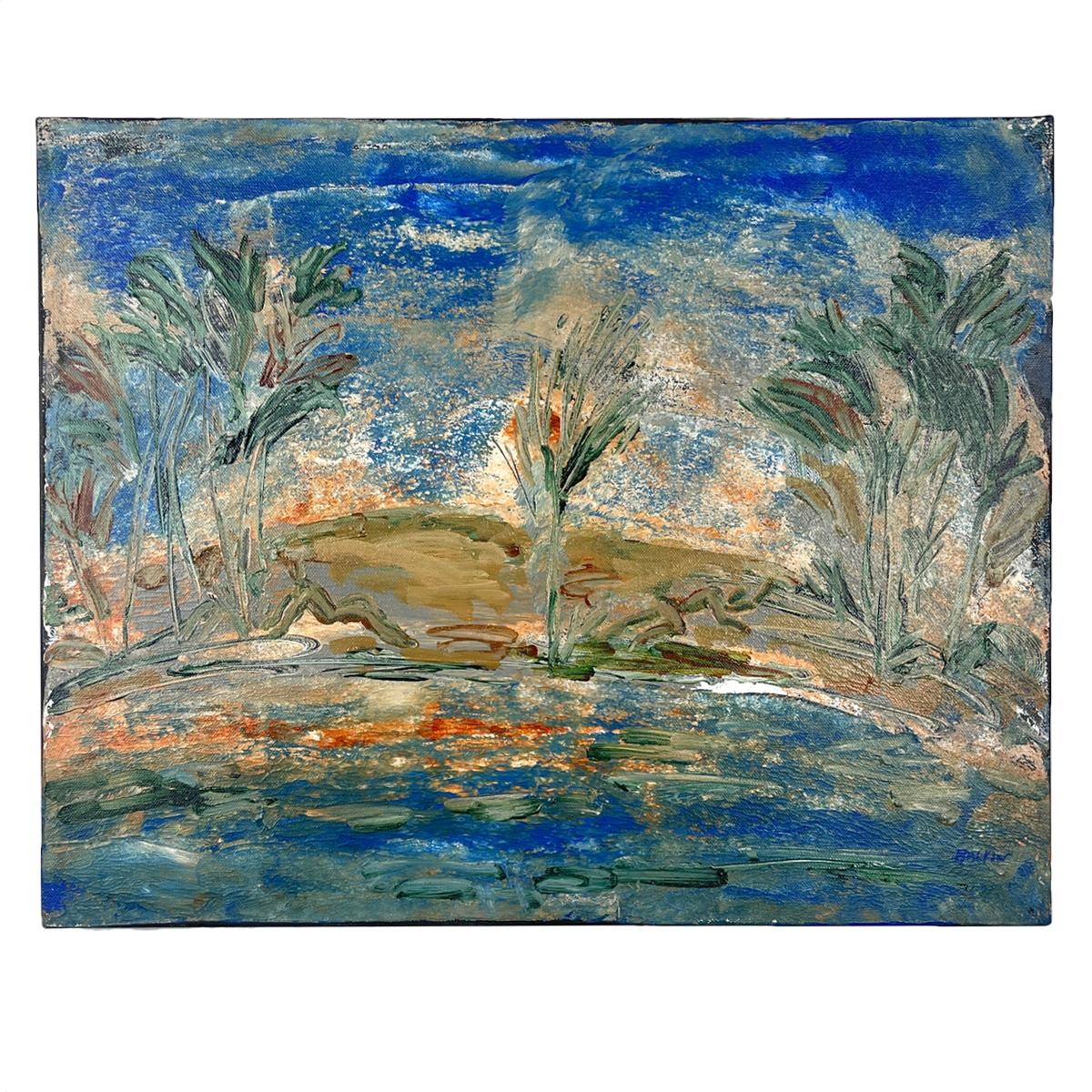 Steve Balkin (1938-2023)
Cette peinture a été achetée à la succession de Balkin. Elle provient de son domicile au nord de l'État de New York. Elle est datée de 8/2007 et signée au recto et au verso. Cette peinture illustre le style "expressionniste