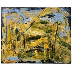 Peinture abstraite sur toile de Steve Balkin, artiste de la Warhol Factory, "RAIN FOREST".