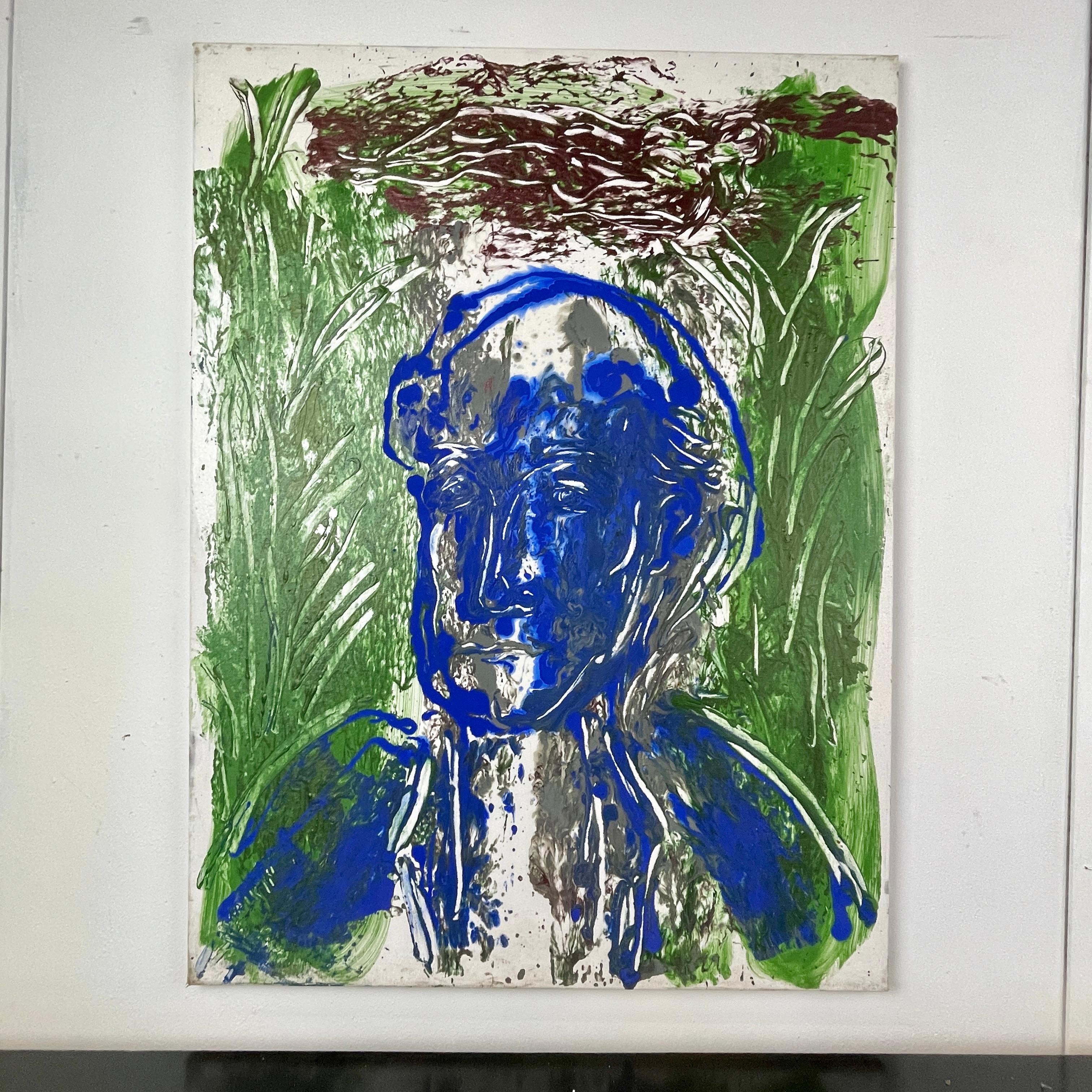Vibrante Pintura Retrato 'Expresionista Lírico' sobre Lienzo por Steve Balkin en venta 6