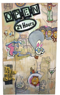 Ubicación Relativa (Redux), Arte Pop a Gran Escala, Colores Brillantes, Técnica Mixta