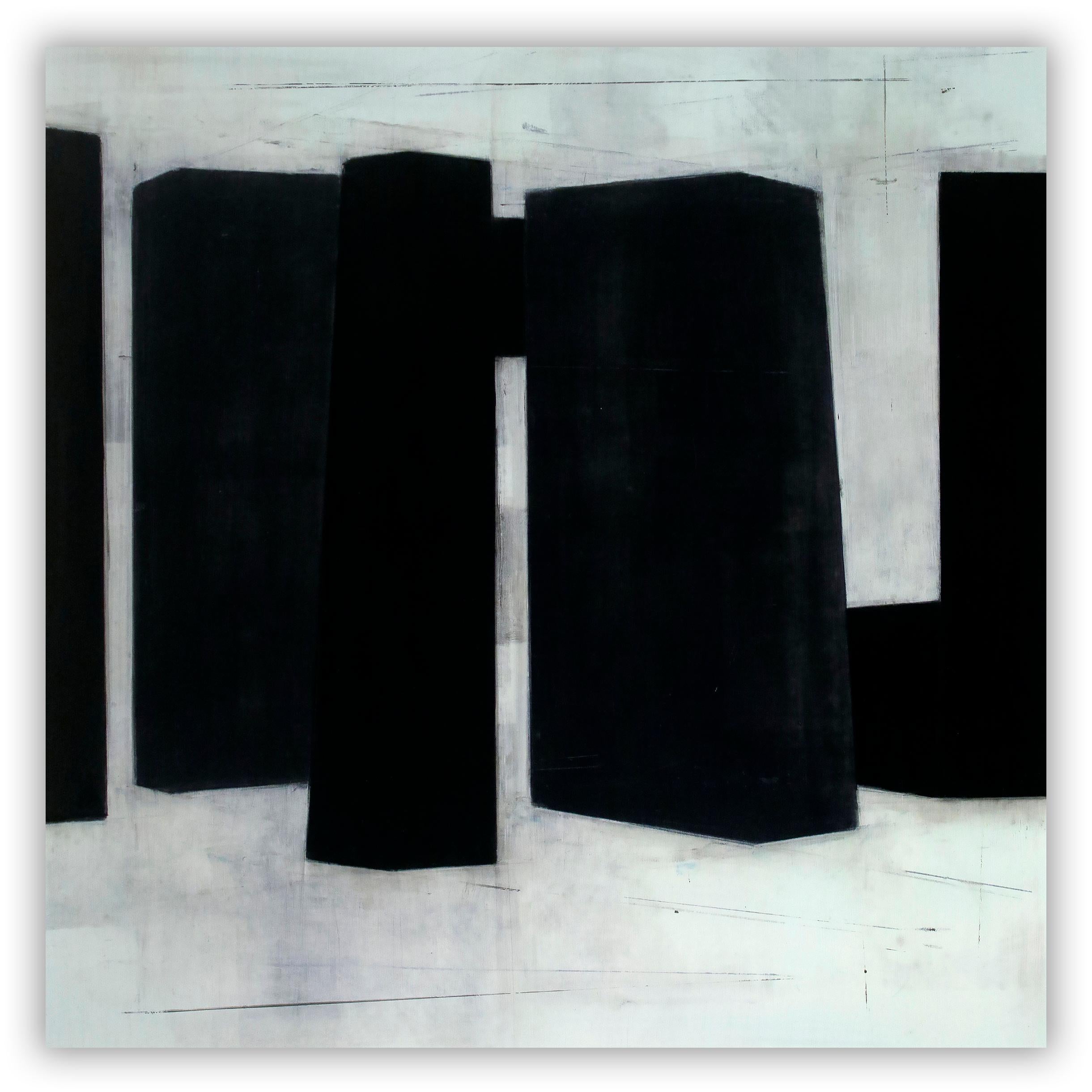 Steve baris Abstract Painting – Chunkchain A2 (Abstraktes Gemälde)