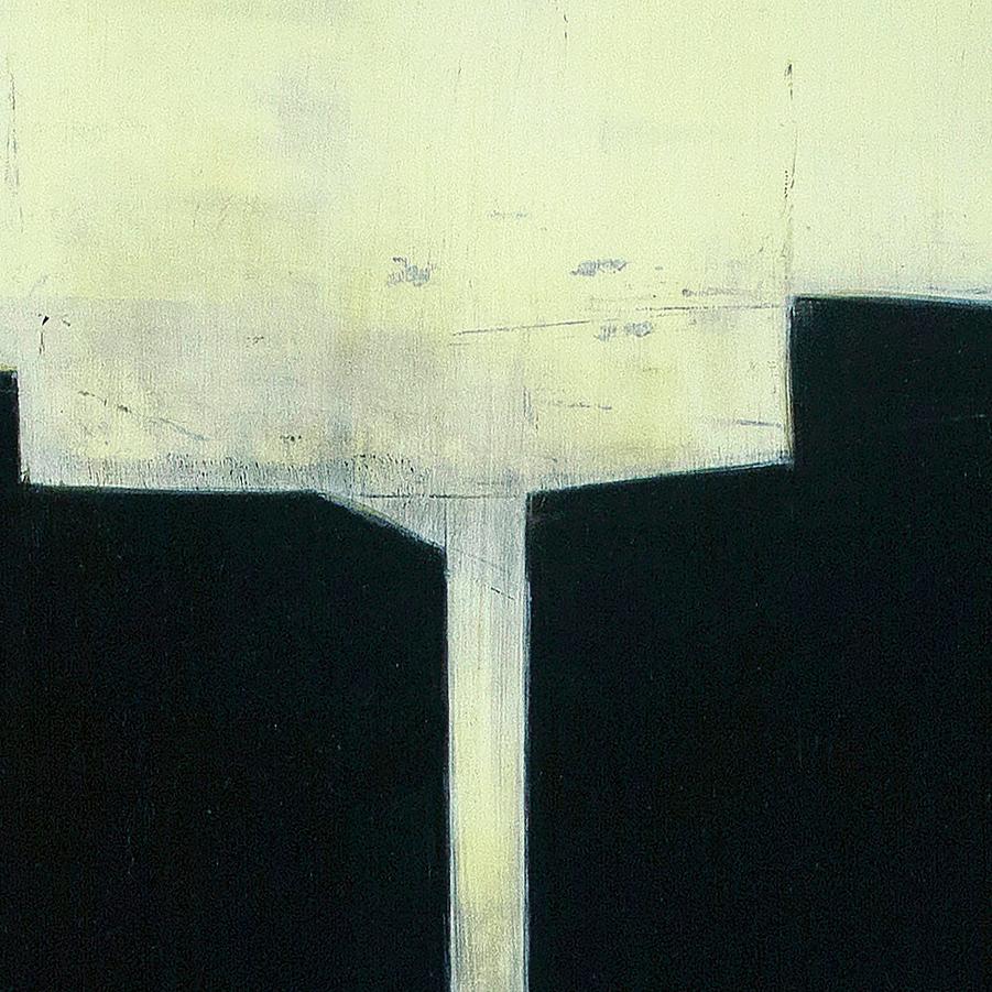 Chunkchain A5 (Abstraktes Gemälde) (Grün), Abstract Painting, von Steve baris