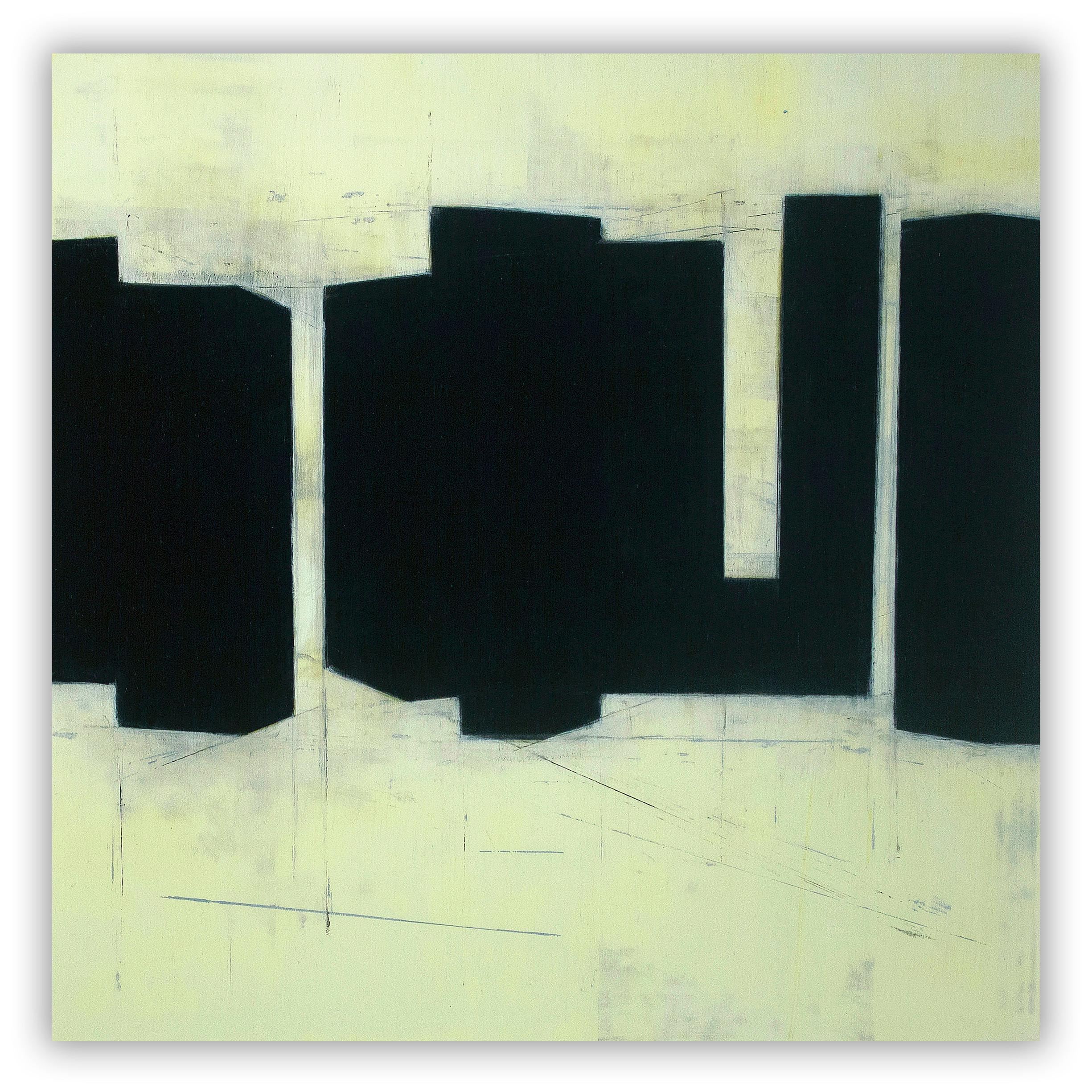 Steve baris Abstract Painting – Chunkchain A5 (Abstraktes Gemälde)