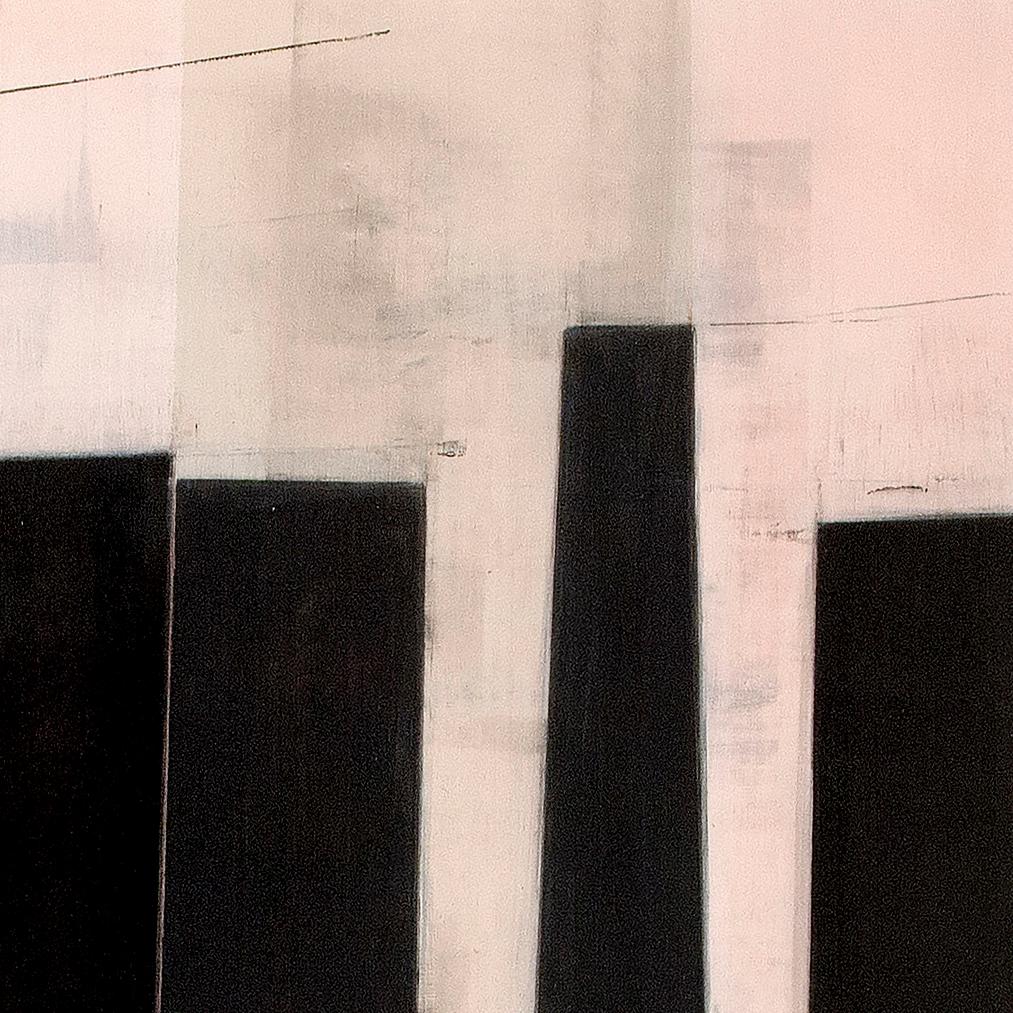 Chunkchain D1 (Abstrakte Malerei) (Beige), Abstract Painting, von Steve baris