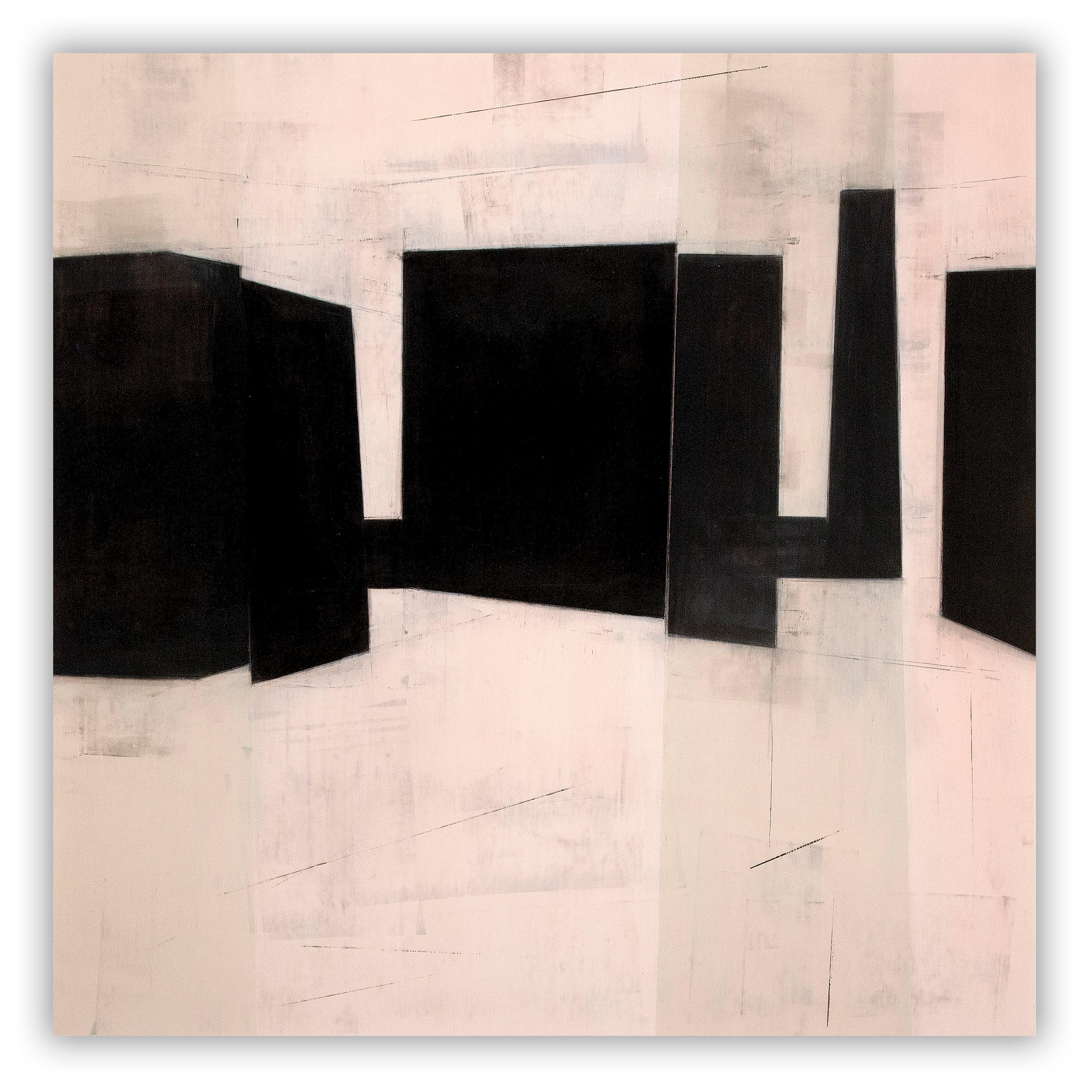 Steve baris Abstract Painting – Chunkchain D1 (Abstrakte Malerei)