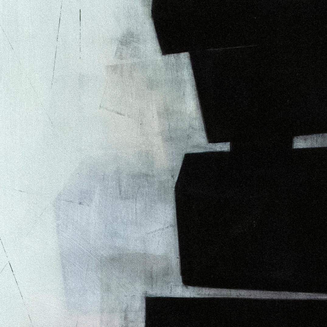 Dys_Equilibria Q2 (Abstrakte Malerei) (Grau), Abstract Painting, von Steve baris