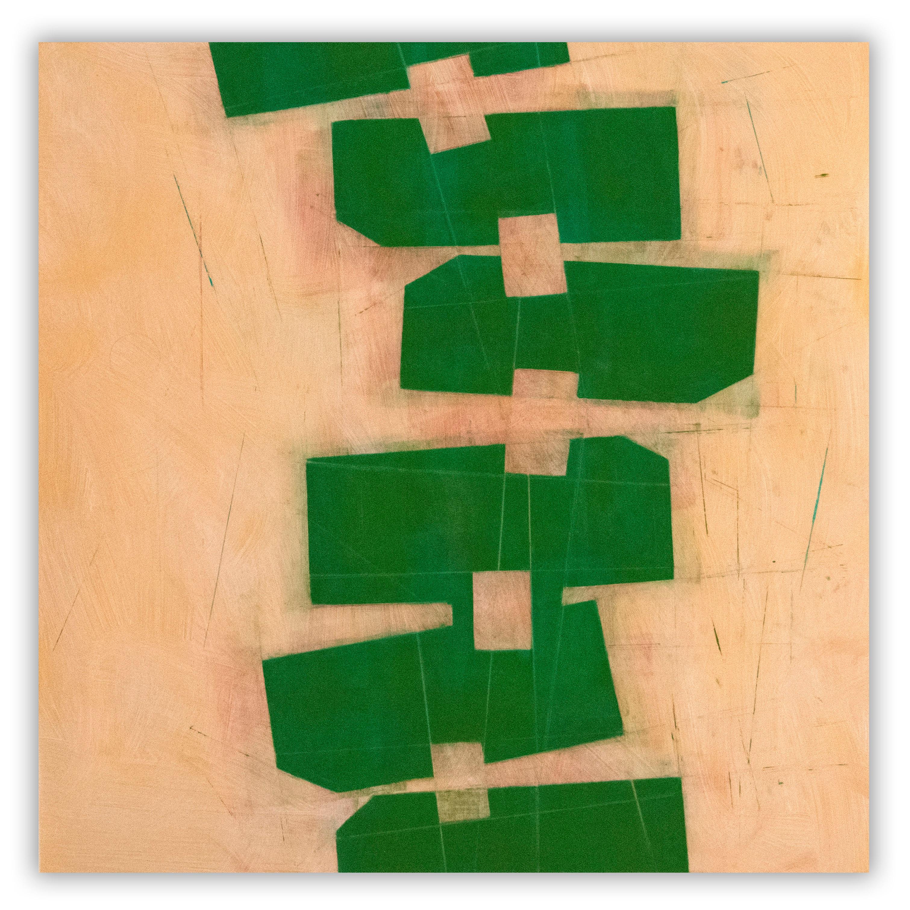 Steve baris Abstract Painting – Toppling Q1 (Abstraktes Gemälde)