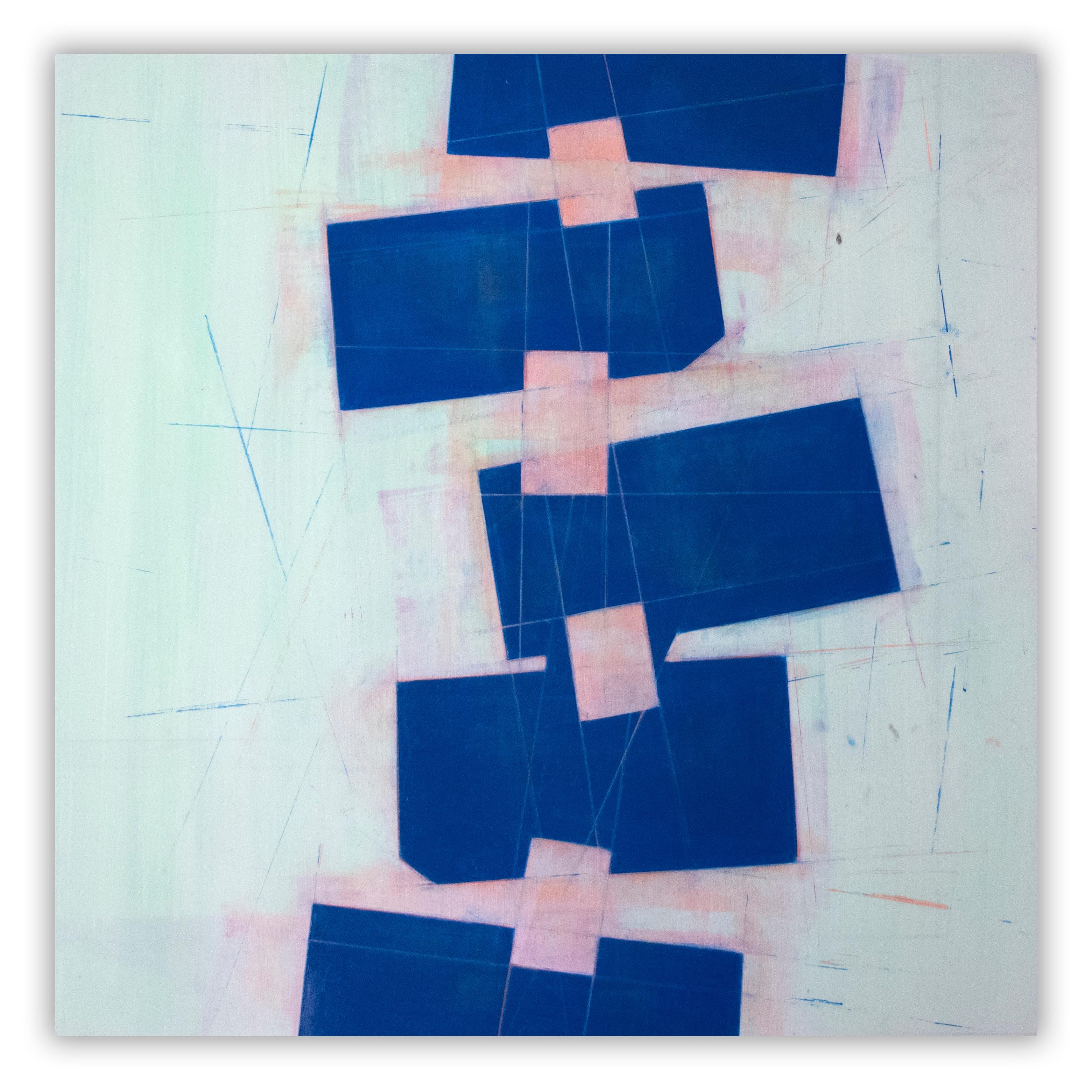 Steve baris Abstract Painting – Toppling Q2 (Abstraktes Gemälde)