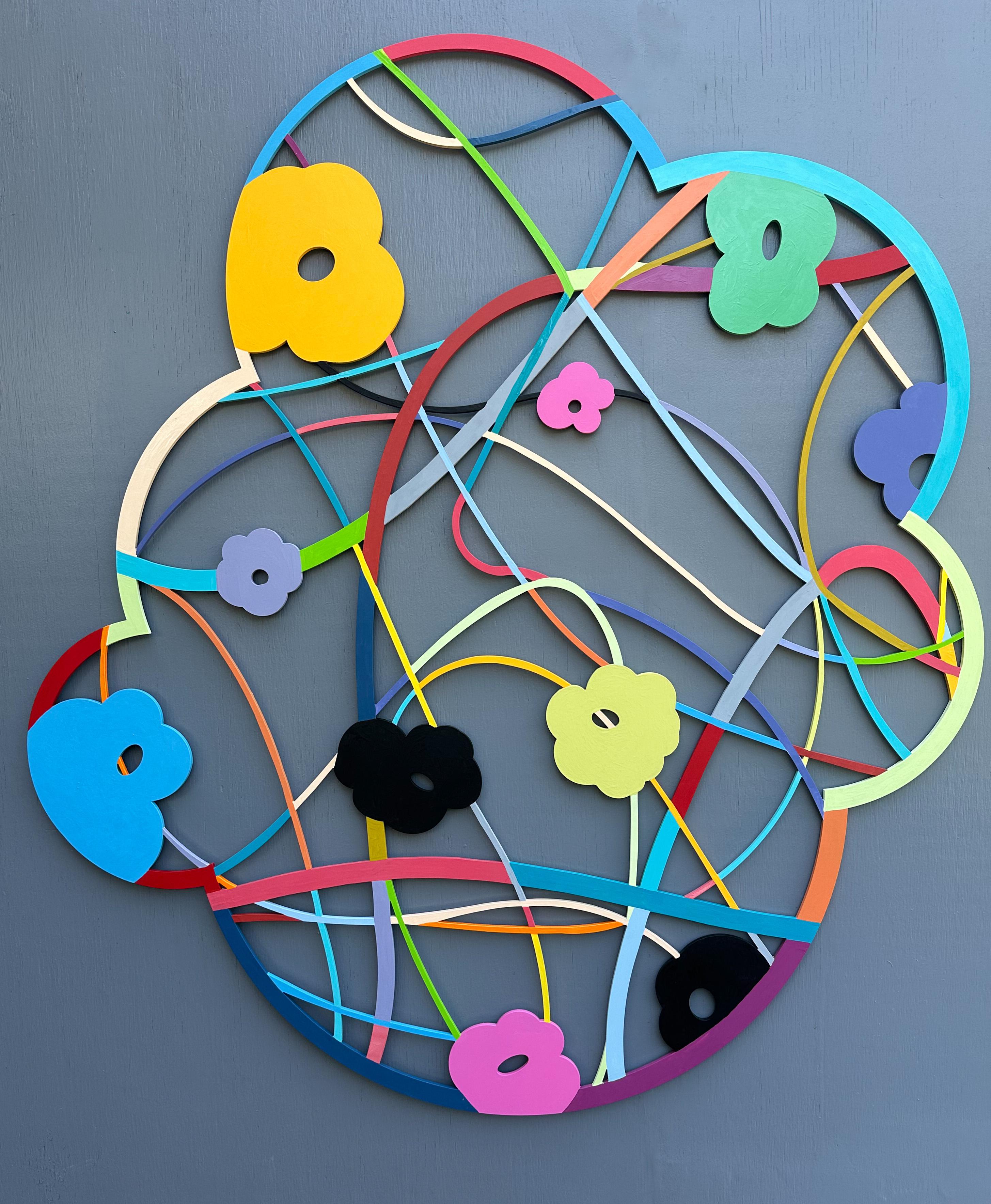 Frühling Schönheit (Grau), Abstract Painting, von Steve Bickley
