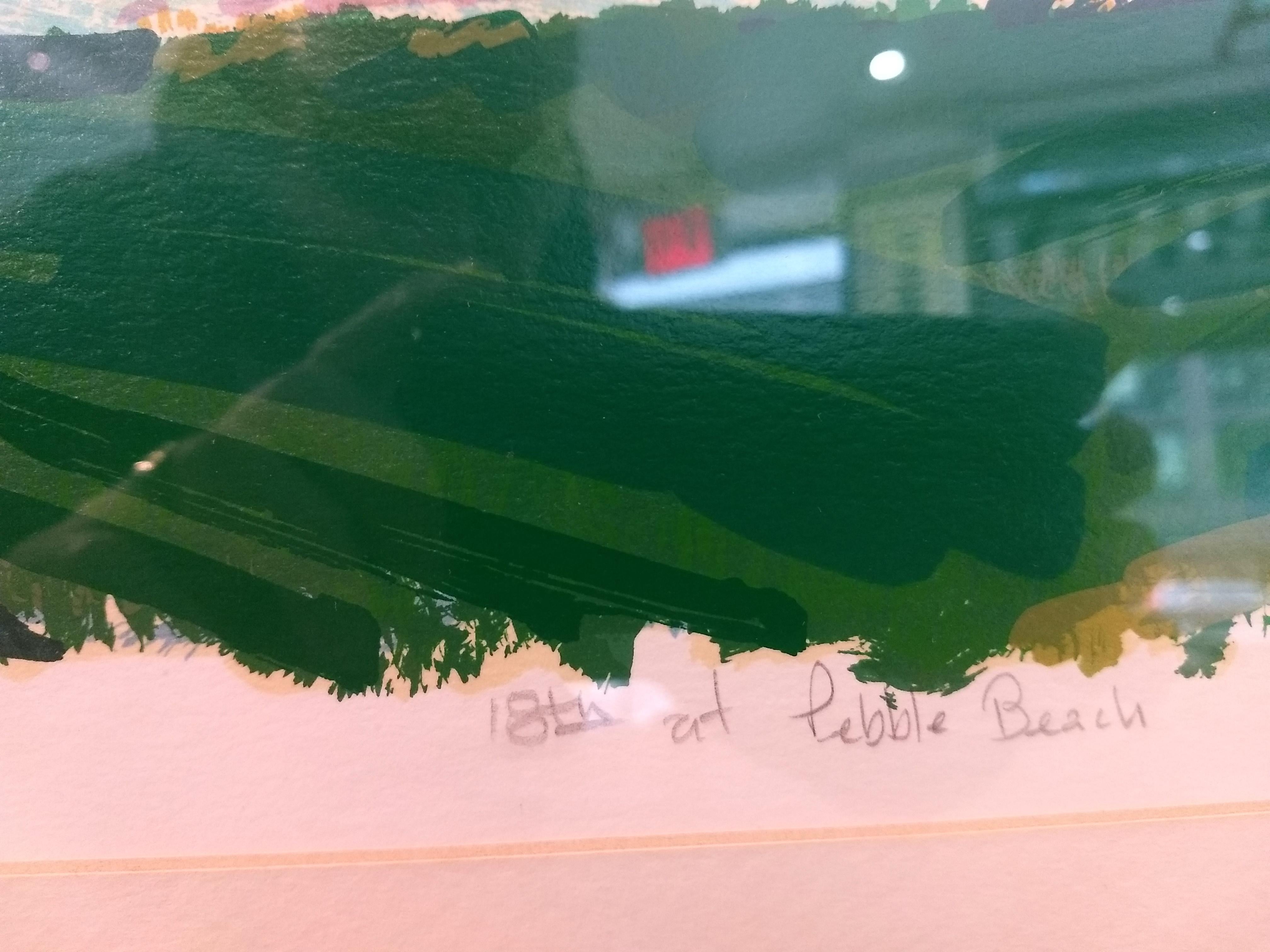 American Steve Bloom '18th at Pebble Beach' Golf Game Signed Serigraph