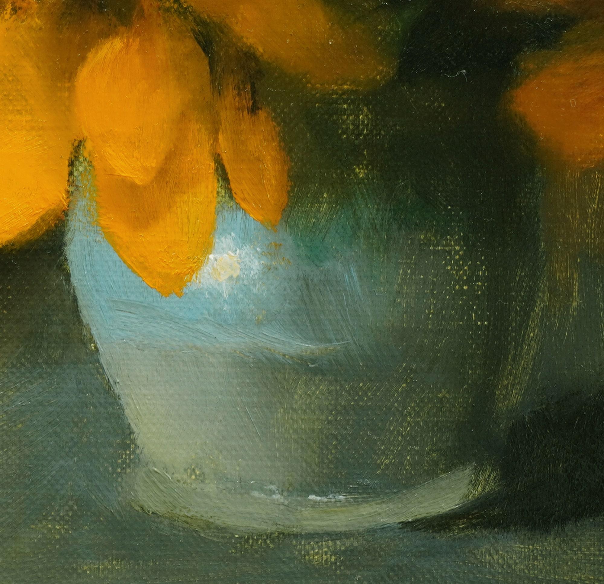 Orange Flowers, Oil Painting For Sale 1