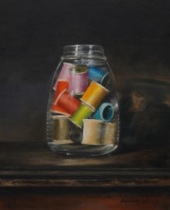 Thread in a Jar, Oil Painting