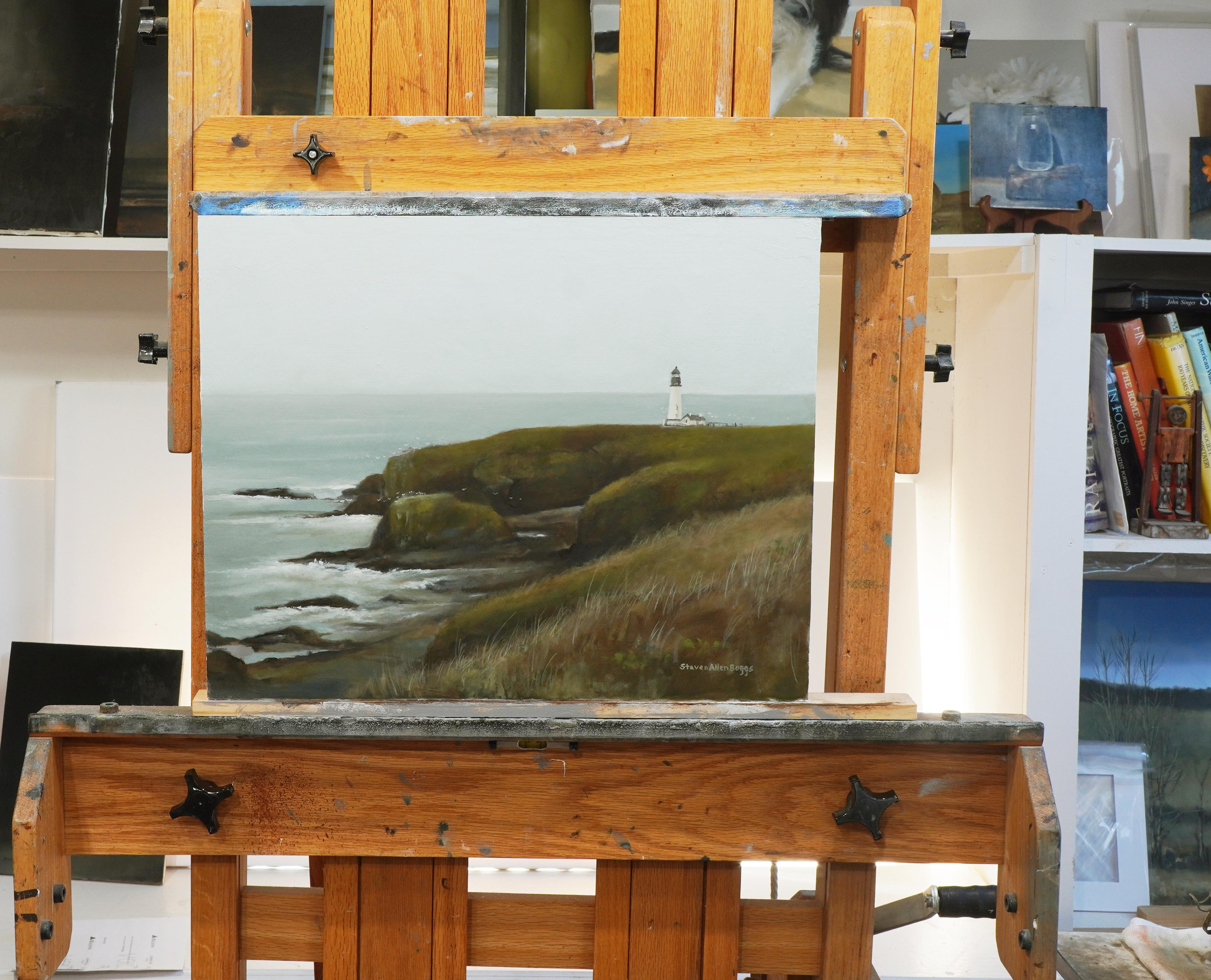 Yaquina Head Light, Pintura al óleo - Painting Realista de Steve Boggs