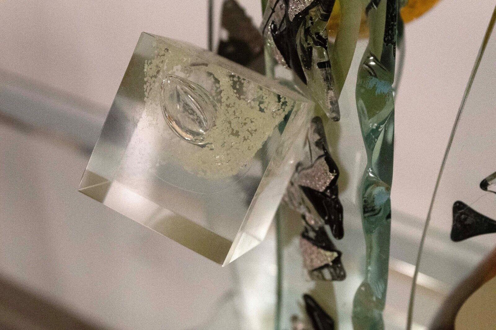 Verre Sculpture d'assemblage en verre fusionné abstrait signée Steve Brewster - Formes modernes en vente