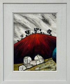 Pintura abstracta de paisaje titulada Big Hill del artista fauvista británico
