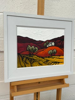 Abstraktes Landschaftsgemälde mit dem Titel Broken Ground des fauvistischen britischen Künstlers