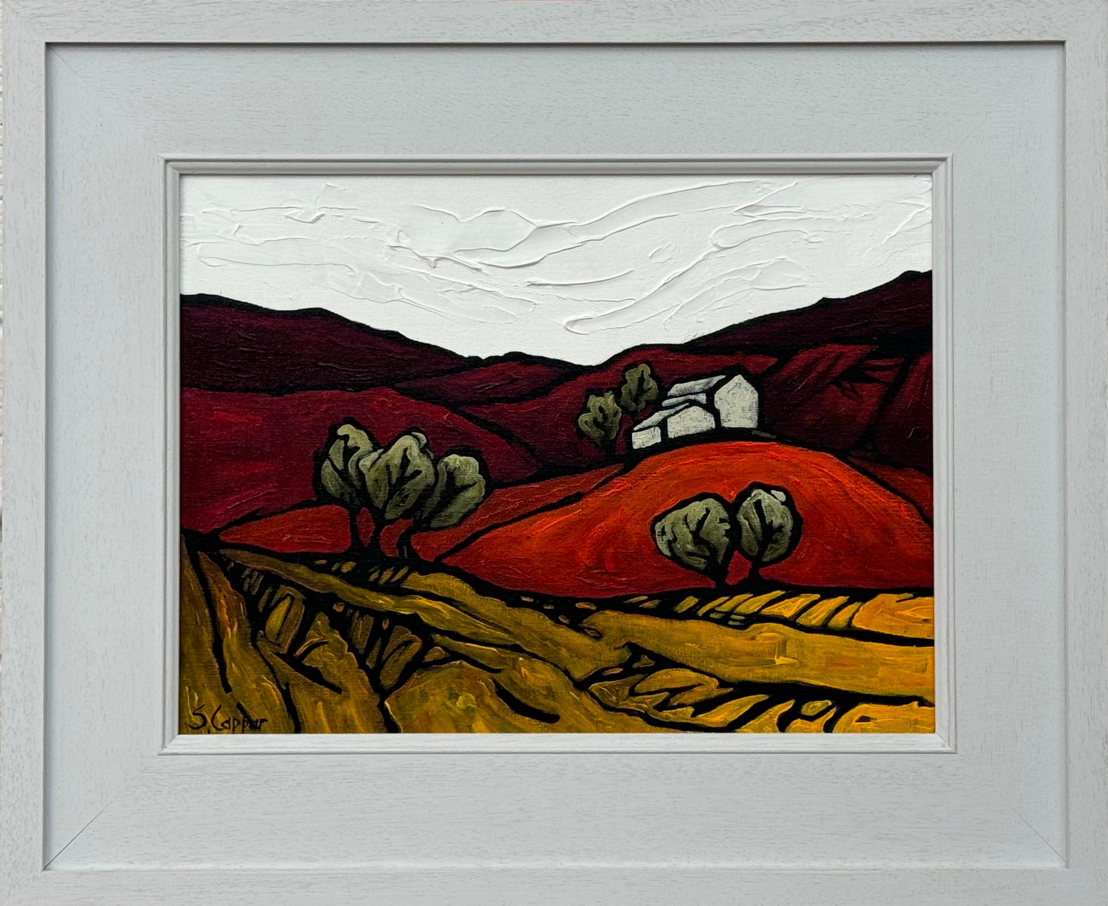 Paisaje abstracto titulado Broken Ground del artista fauvista británico