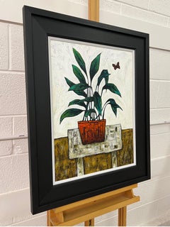 Still Life Painting of Green Plant by Cubist Fauvist inspired British Artist