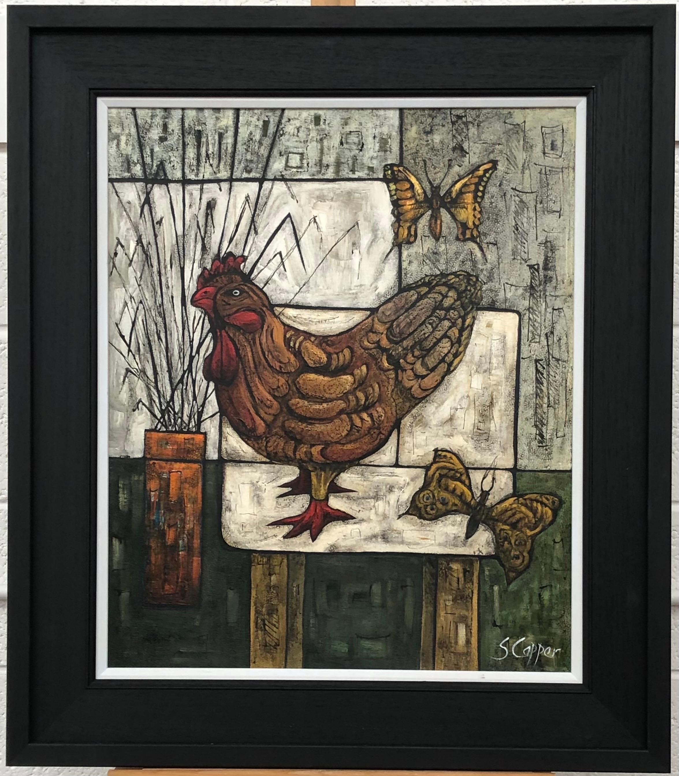 Still Life Painting with Chicken by Fauvist British Artist